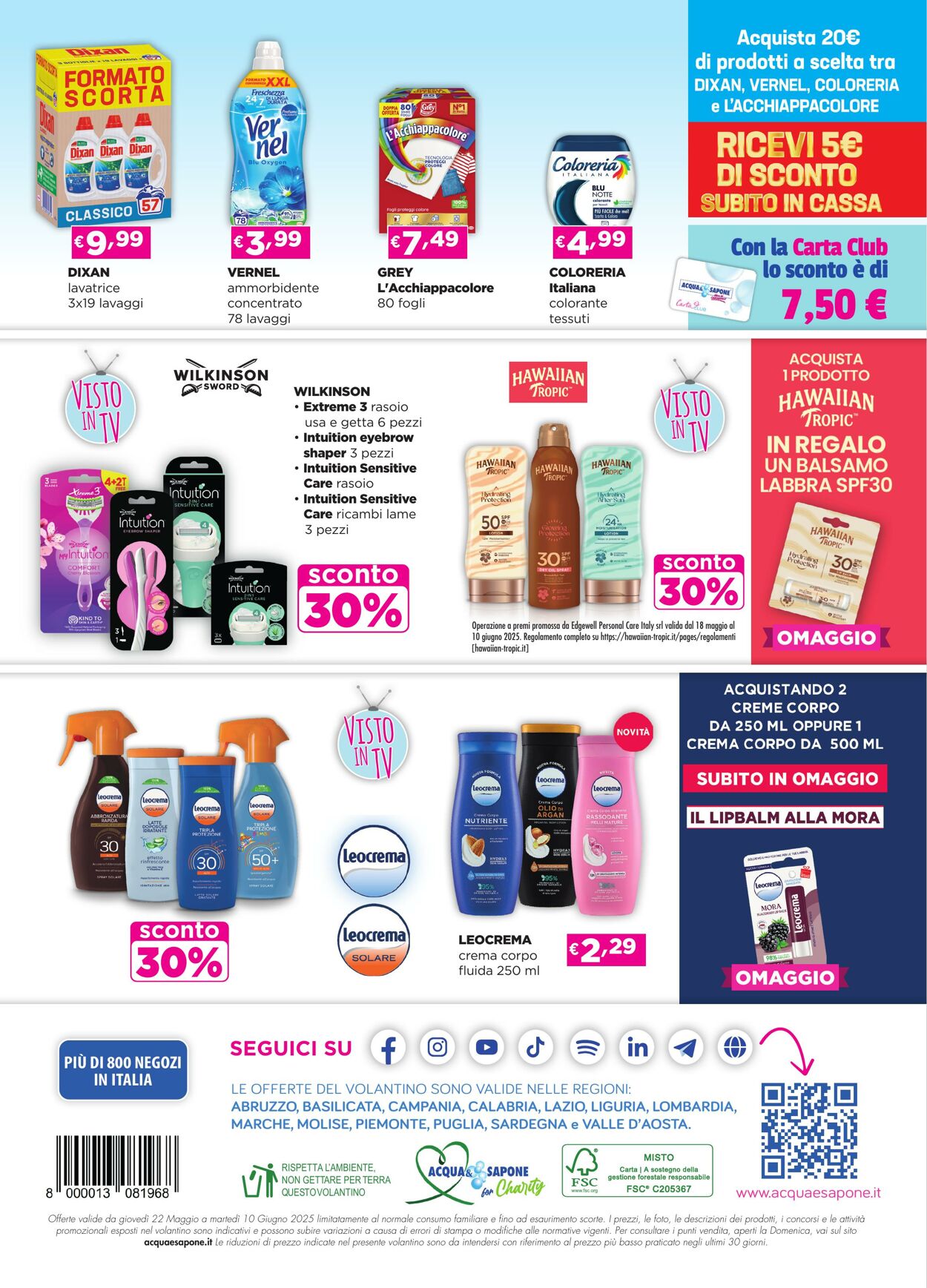 Volantino Acqua e sapone 22.05.2025 - 10.06.2025