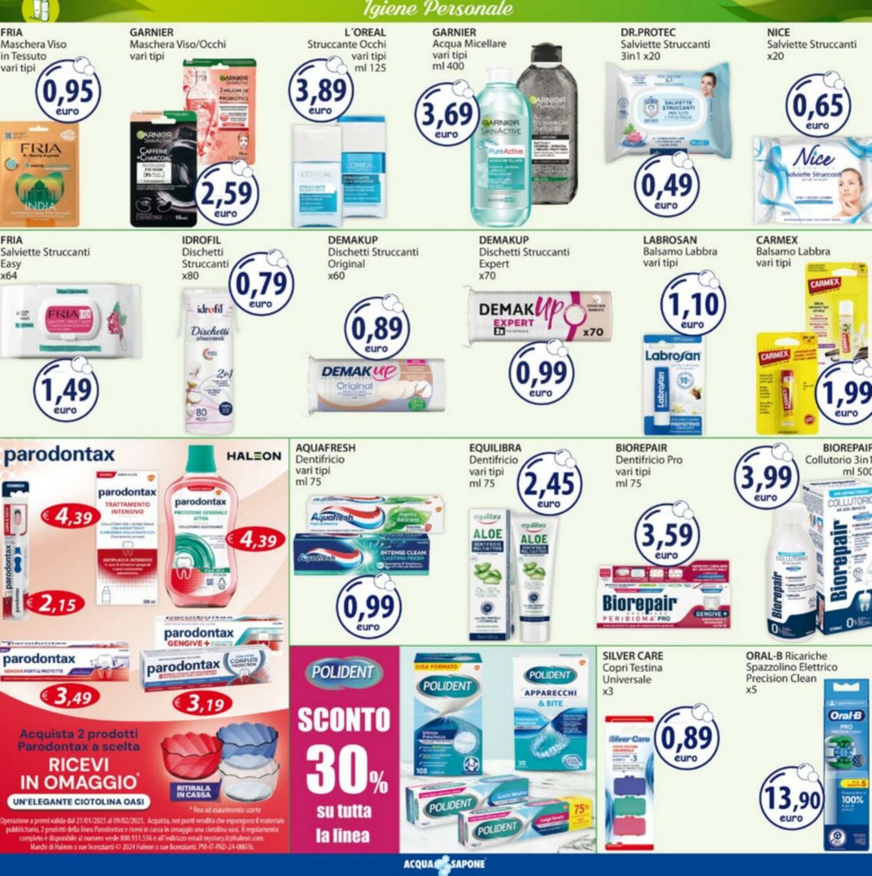 Volantino Acqua e sapone 27.01.2025 - 09.02.2025