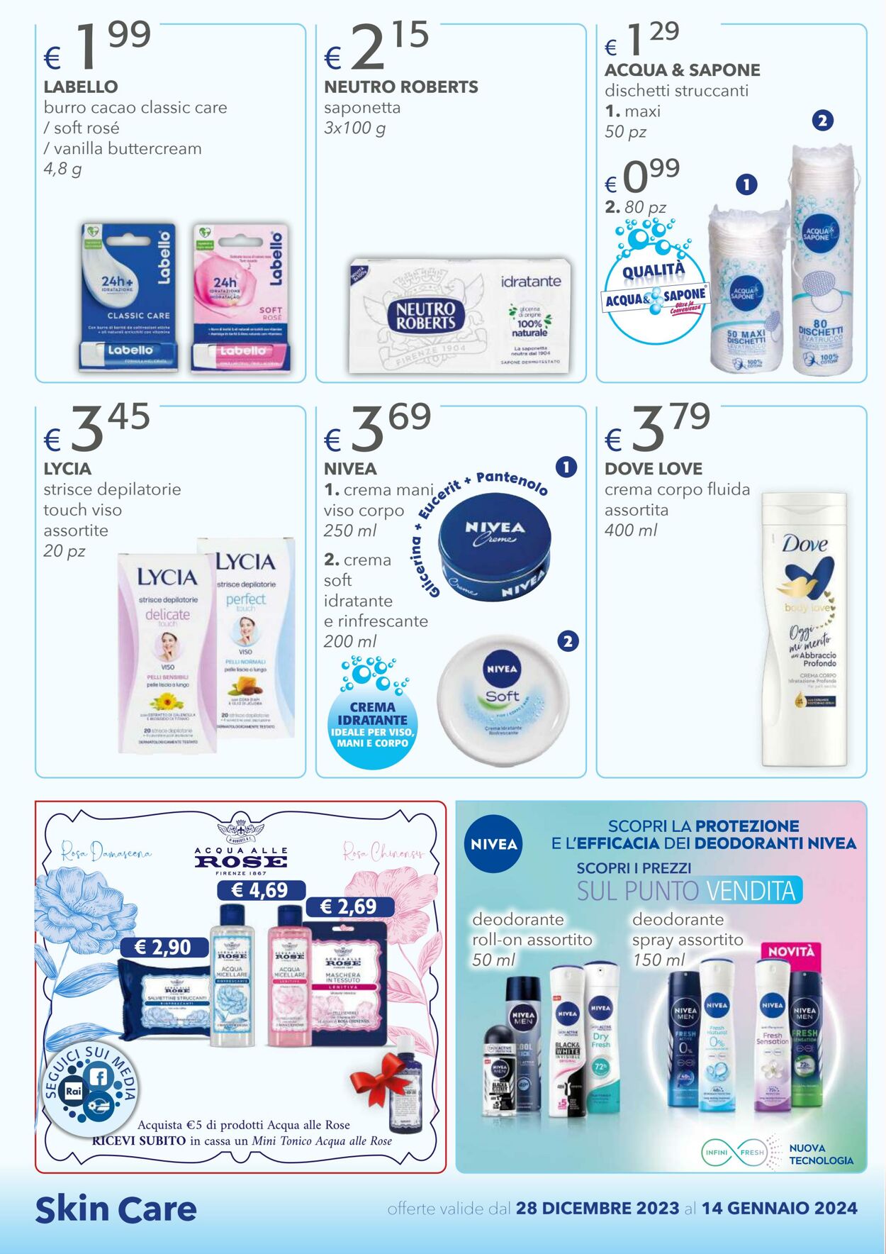 Volantino Acqua e sapone 28.12.2023 - 14.01.2024