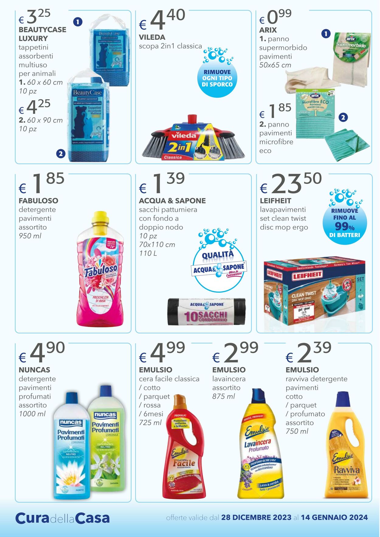 Volantino Acqua e sapone 28.12.2023 - 14.01.2024