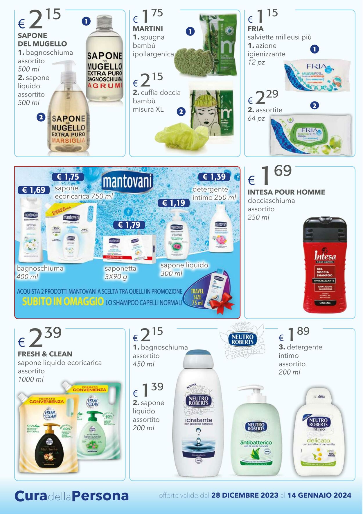 Volantino Acqua e sapone 28.12.2023 - 14.01.2024