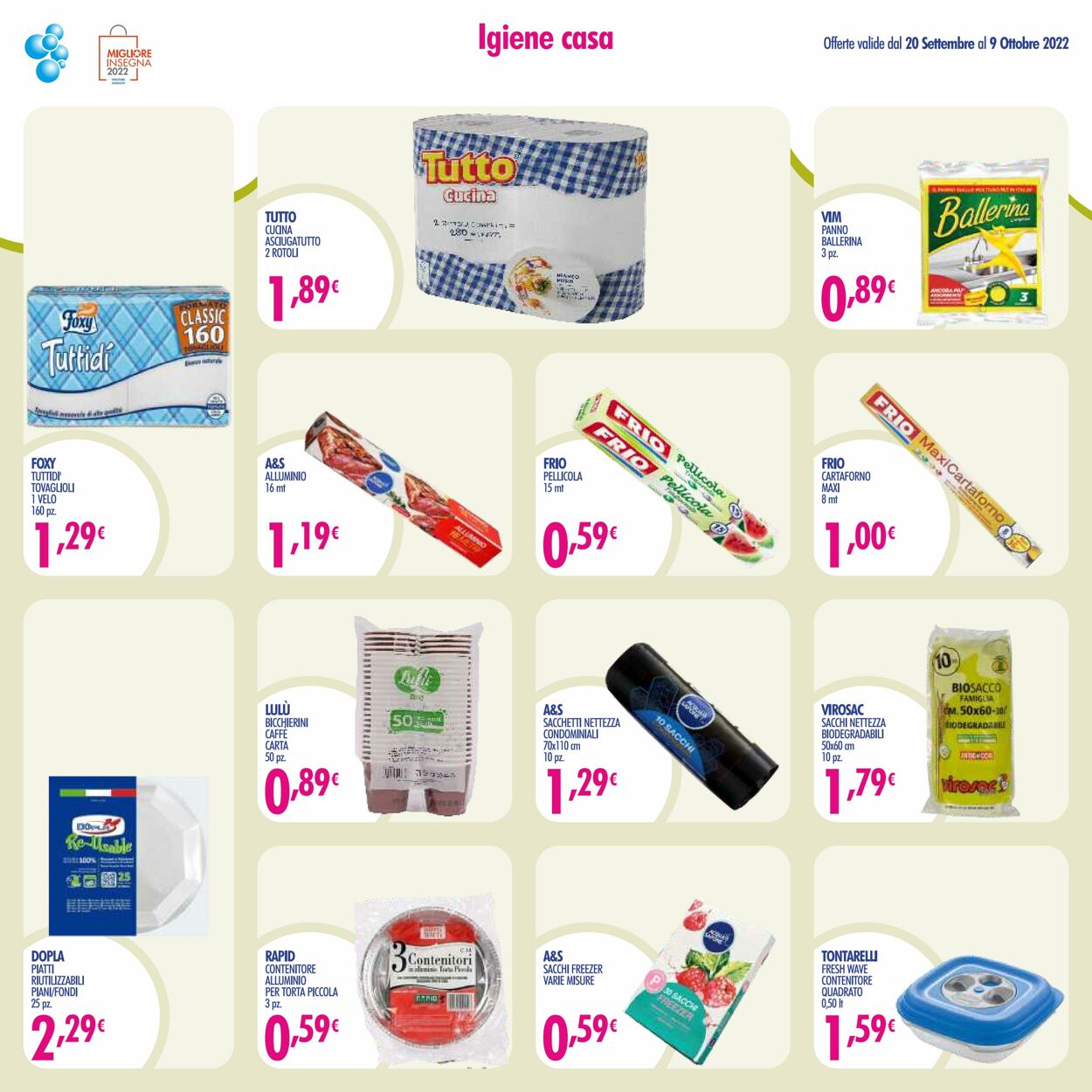 Volantino Acqua e sapone 20.09.2022 - 09.10.2022