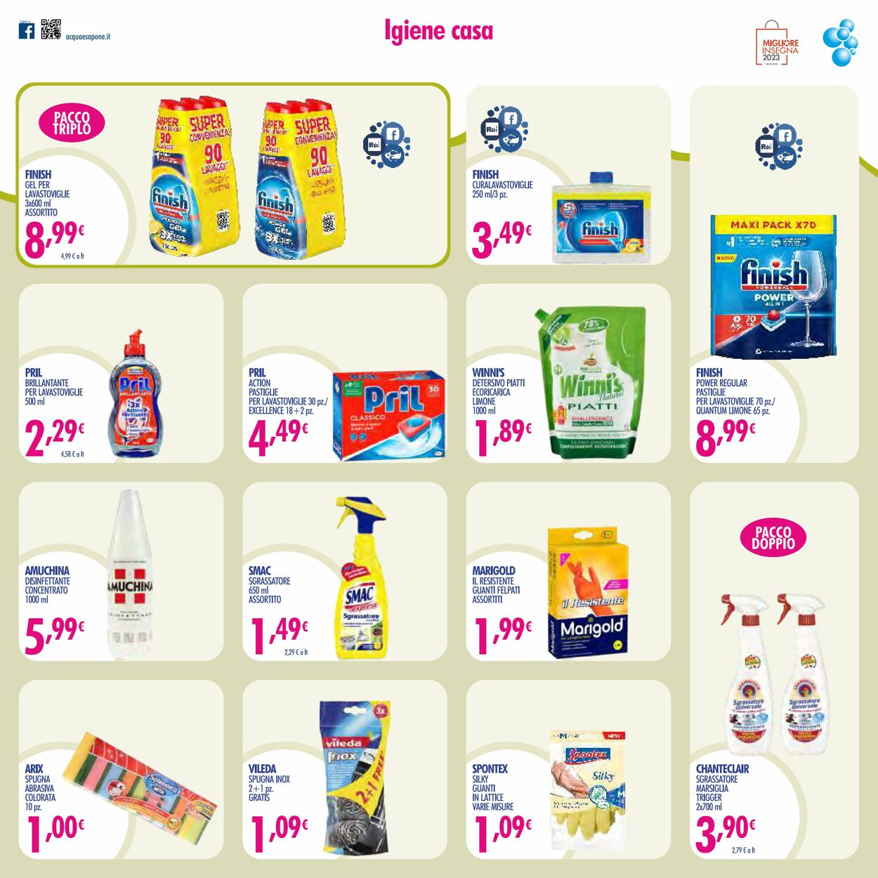 Volantino Acqua e sapone 28.03.2023 - 16.04.2023