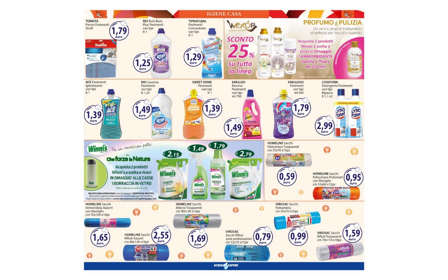 Volantino Acqua e sapone 23.02.2026 - 08.03.2026