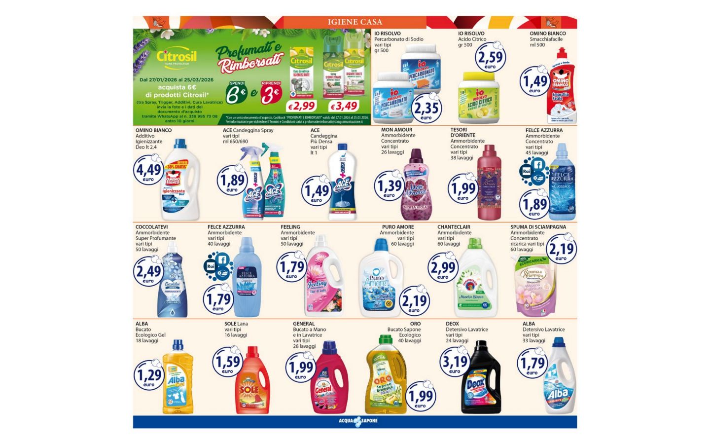 Volantino Acqua e sapone 23.02.2026 - 08.03.2026