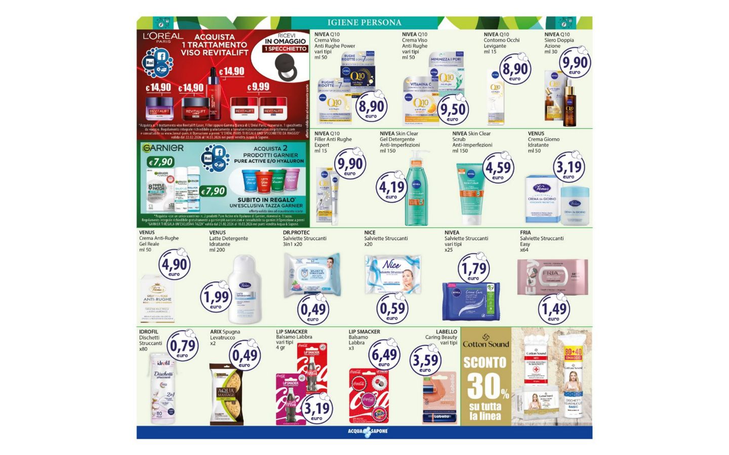 Volantino Acqua e sapone 23.02.2026 - 08.03.2026