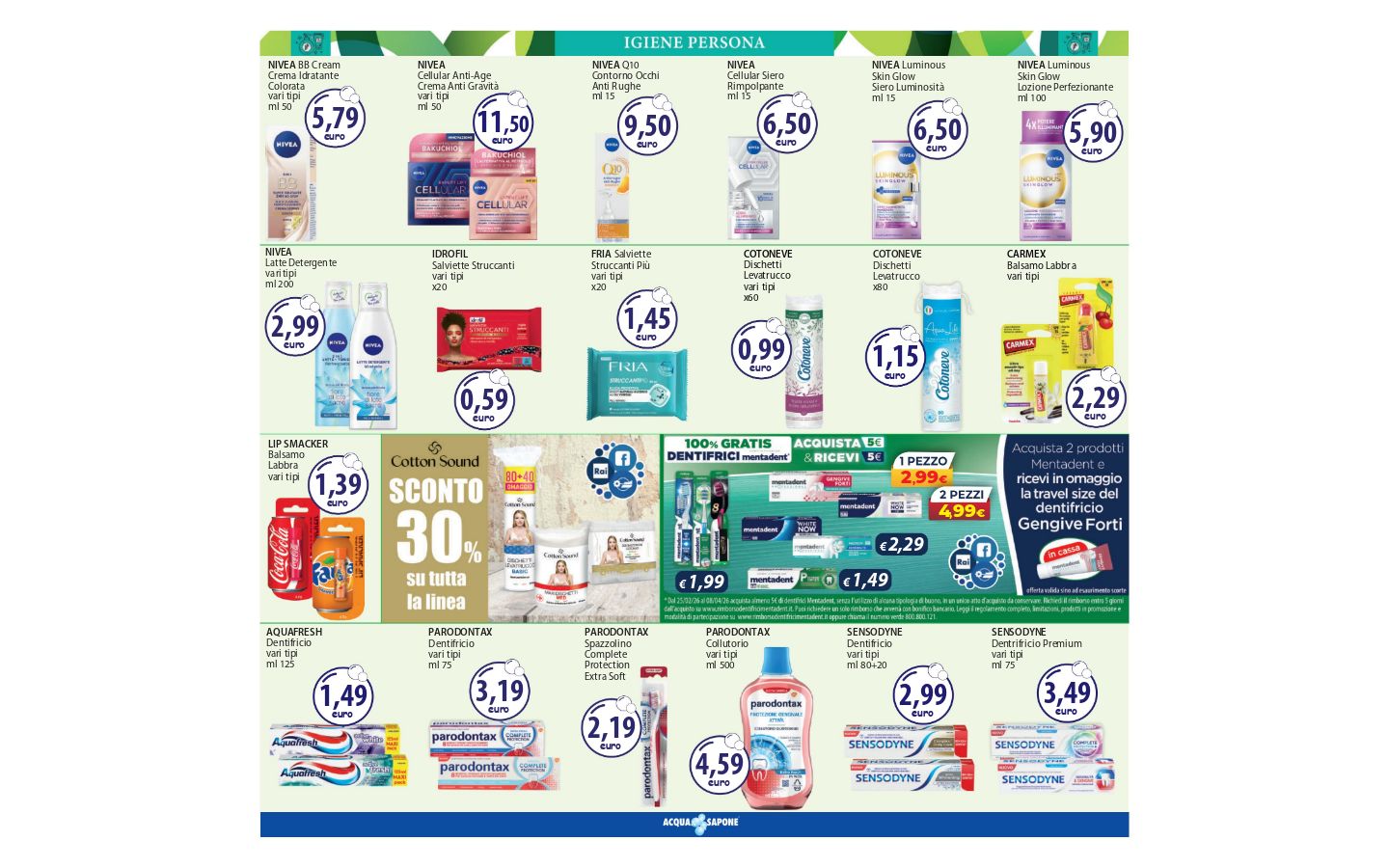 Volantino Acqua e sapone 06.03.2026 - 14.03.2026