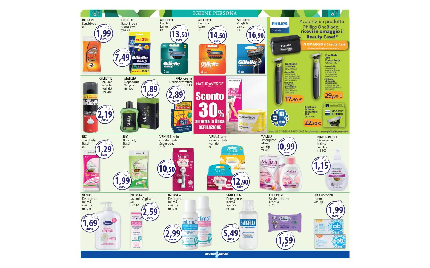 Volantino Acqua e sapone 06.03.2026 - 14.03.2026
