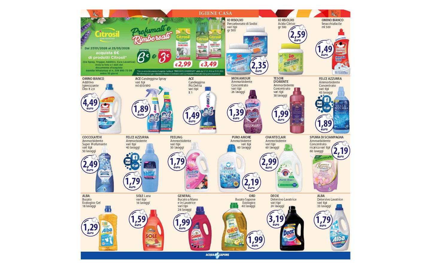 Volantino Acqua e sapone 23.02.2026 - 03.03.2026