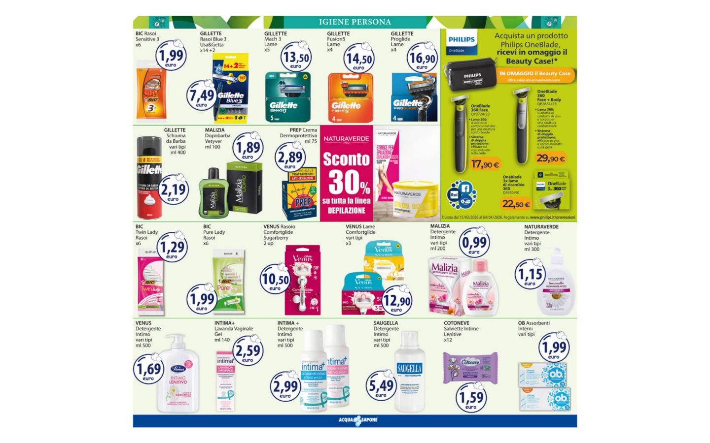 Volantino Acqua e sapone 09.03.2026 - 22.03.2026