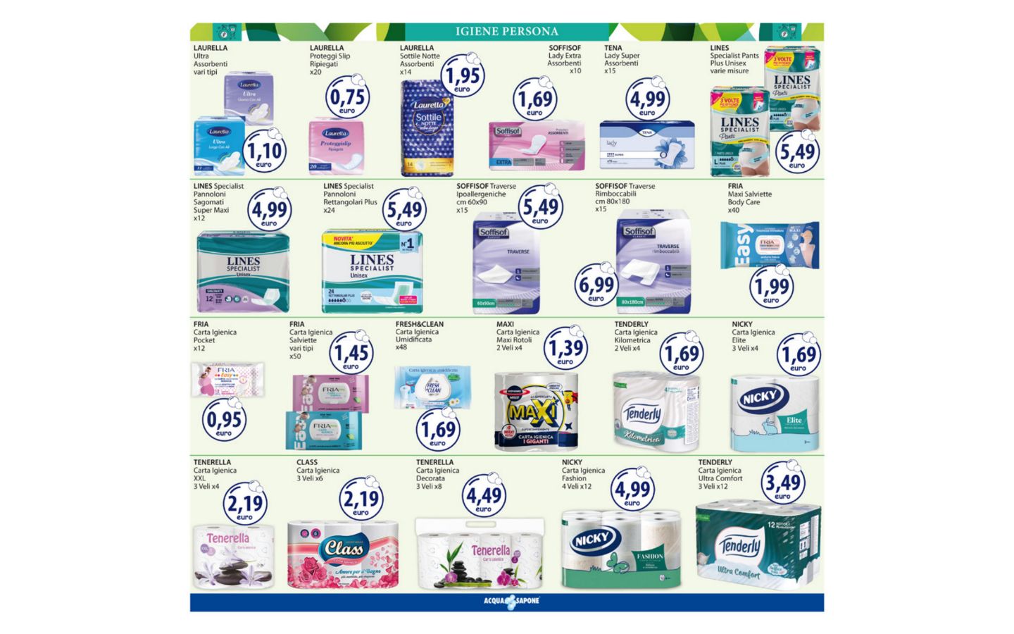 Volantino Acqua e sapone 23.03.2026 - 05.04.2026