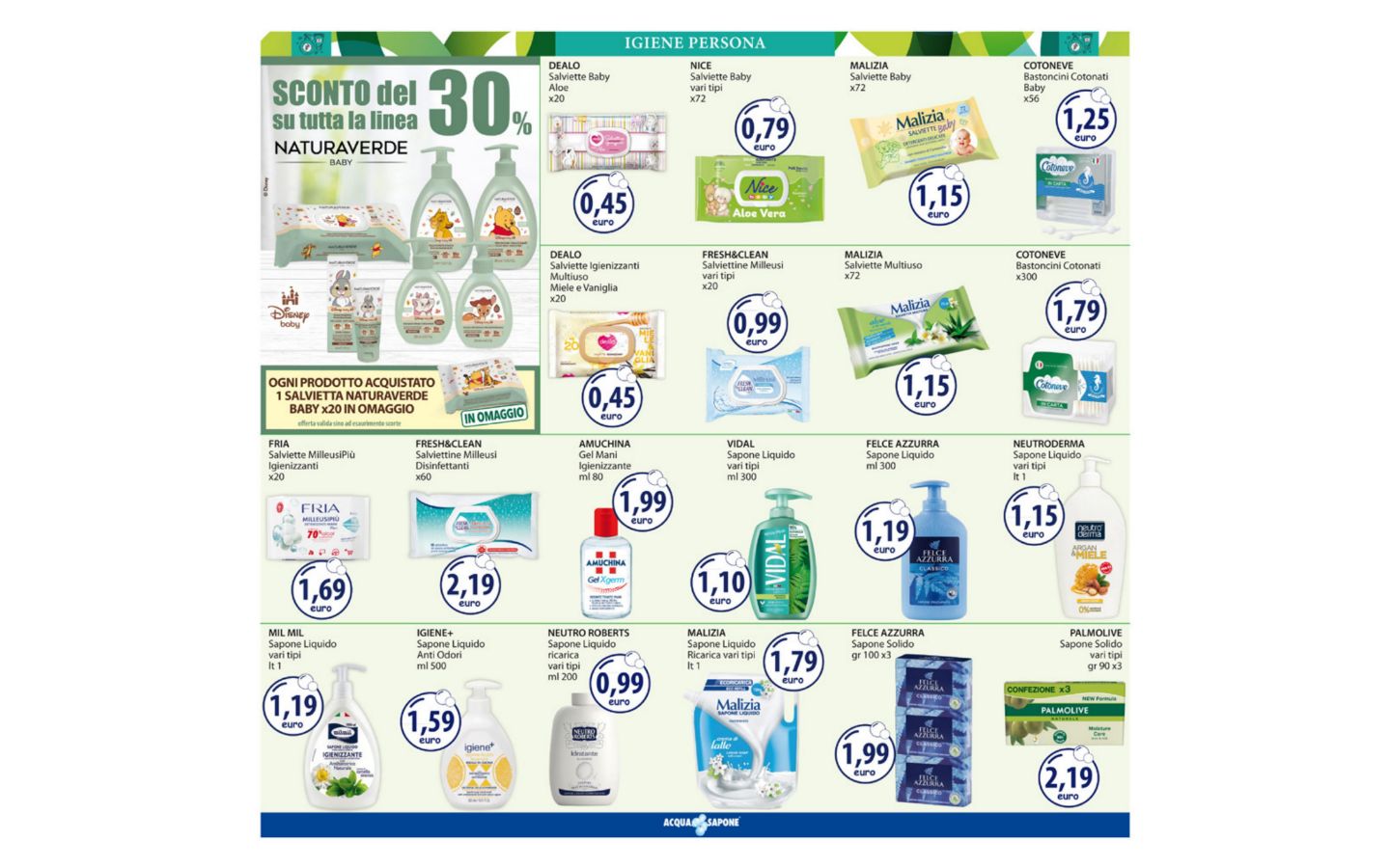 Volantino Acqua e sapone 23.03.2026 - 05.04.2026