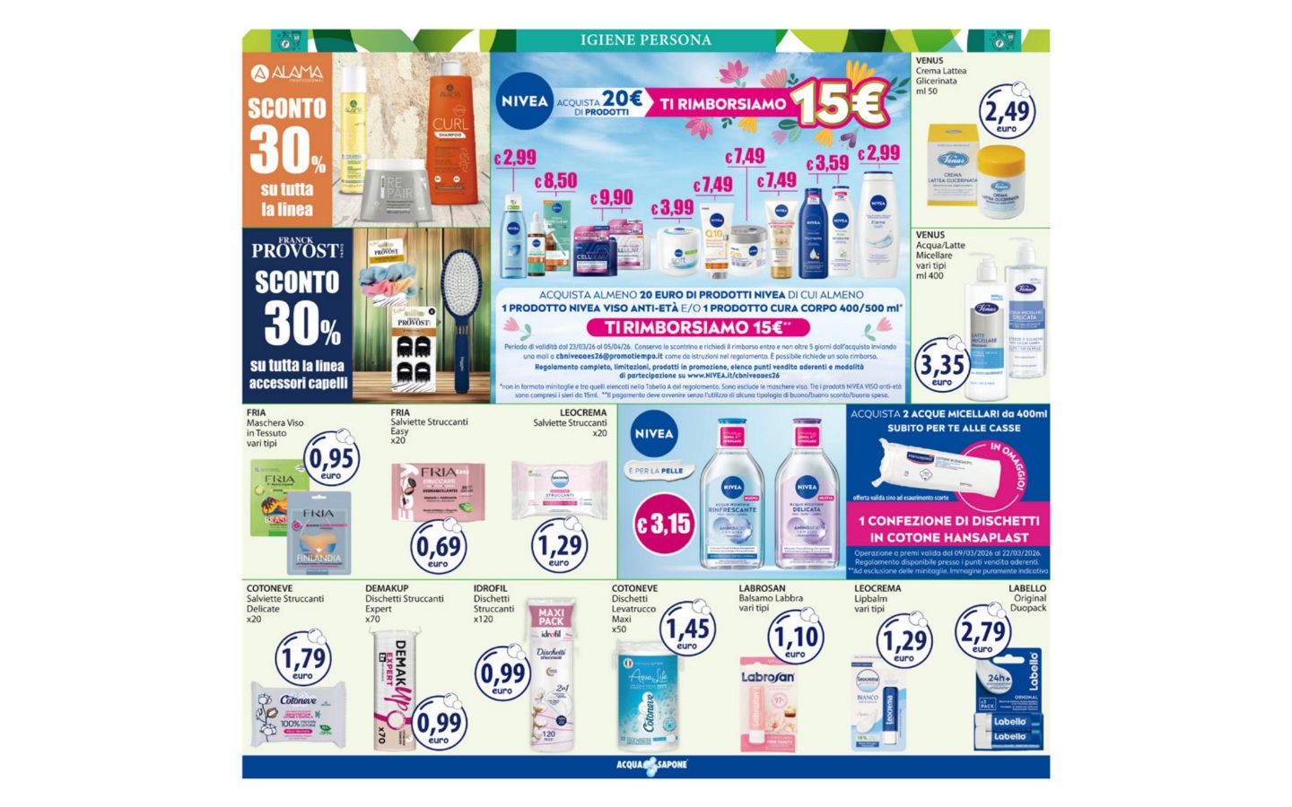 Volantino Acqua e sapone 23.03.2026 - 05.04.2026