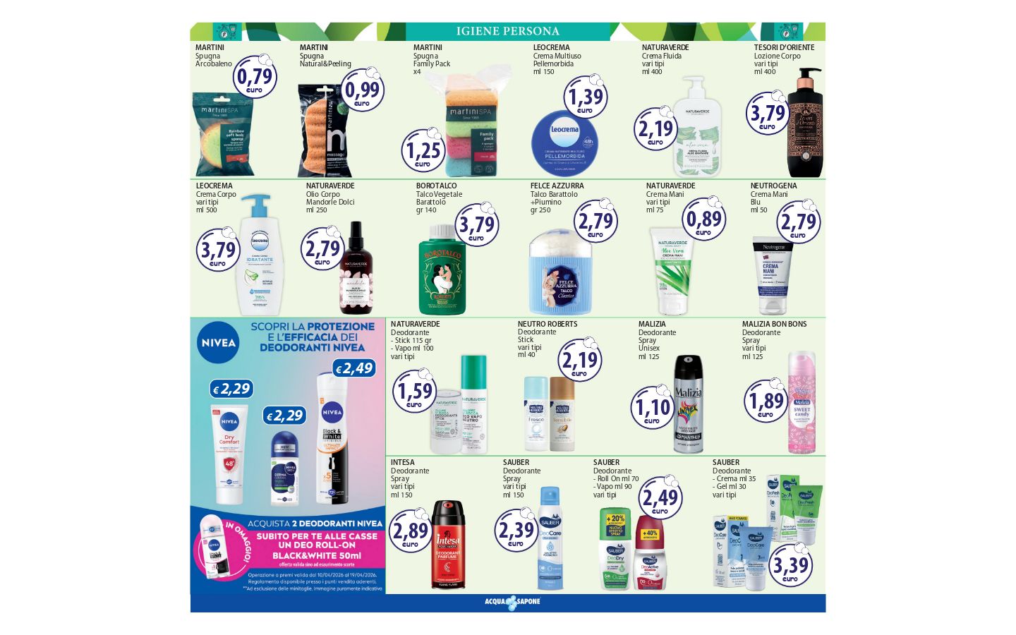 Volantino Acqua e sapone 20.03.2026 - 28.03.2026