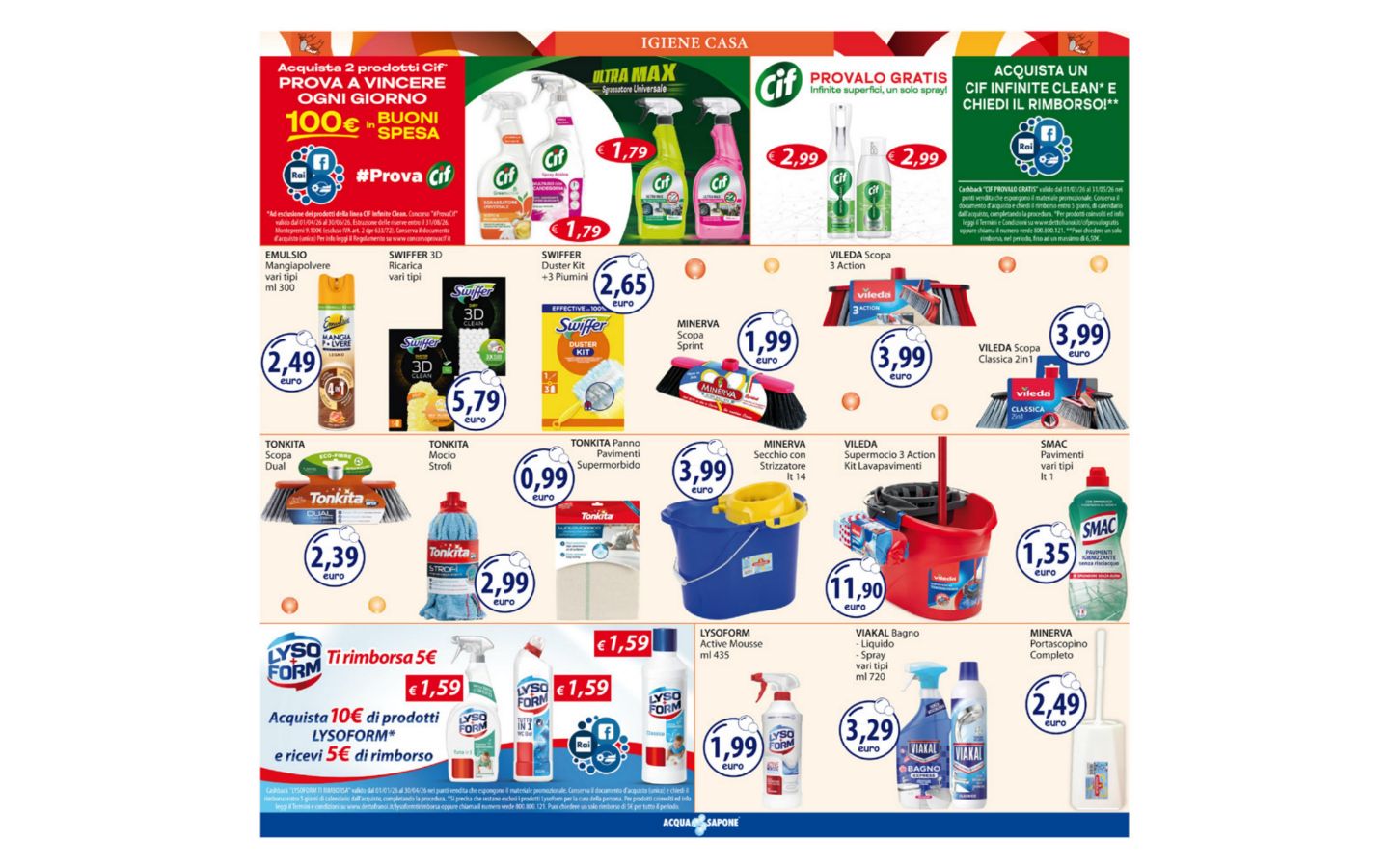 Volantino Acqua e sapone 06.04.2026 - 19.04.2026