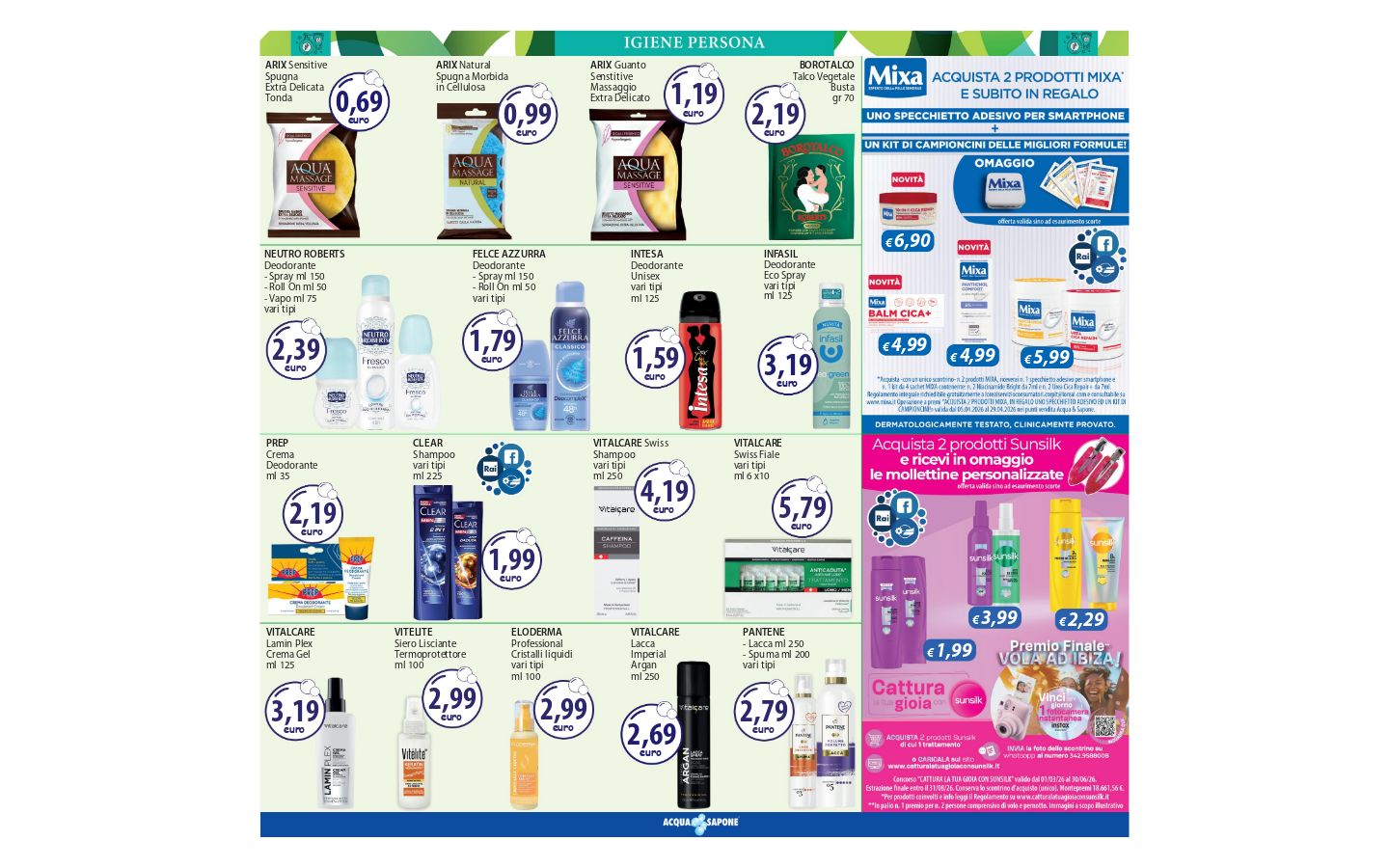 Volantino Acqua e sapone 01.04.2026 - 09.04.2026