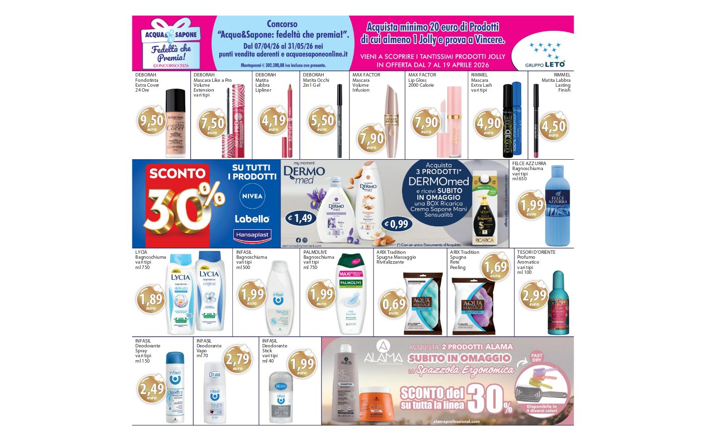 Volantino Acqua e sapone 01.04.2026 - 09.04.2026