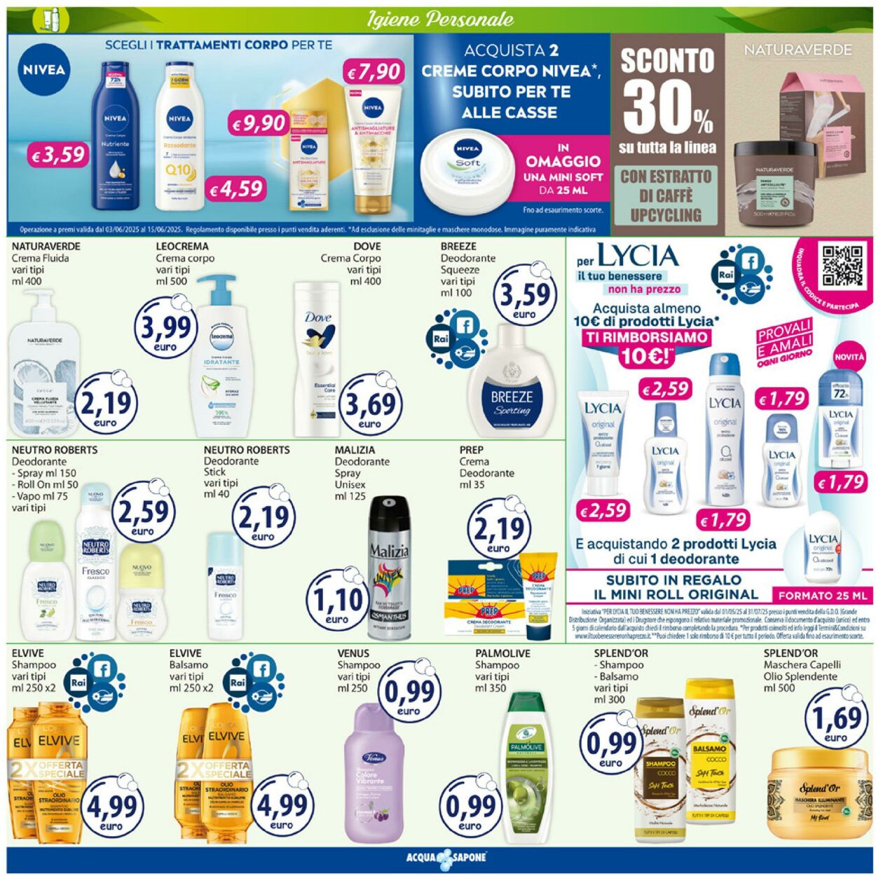Volantino Acqua e sapone 03.06.2025 - 15.06.2025
