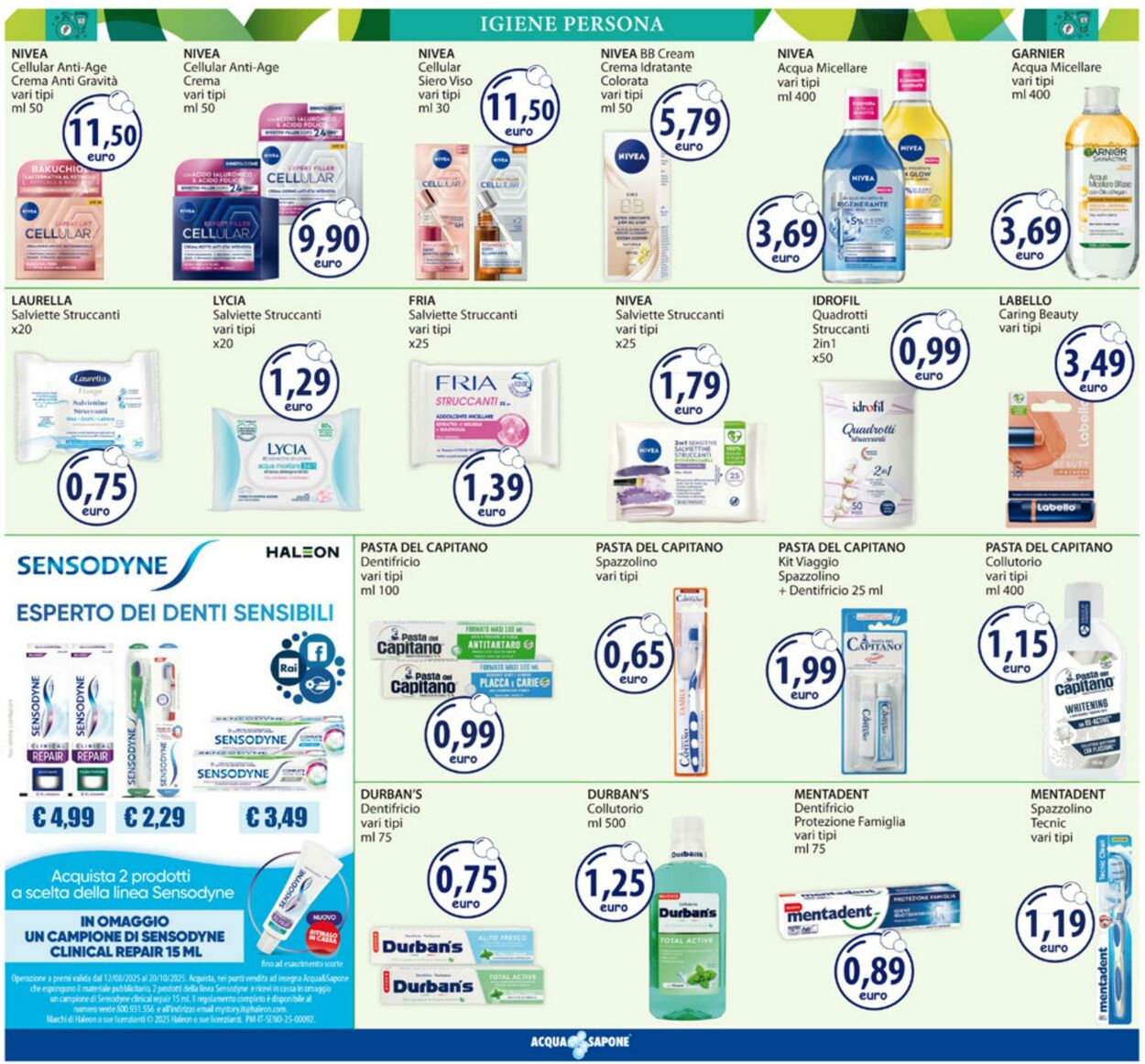 Volantino Acqua e sapone 25.08.2025 - 07.09.2025