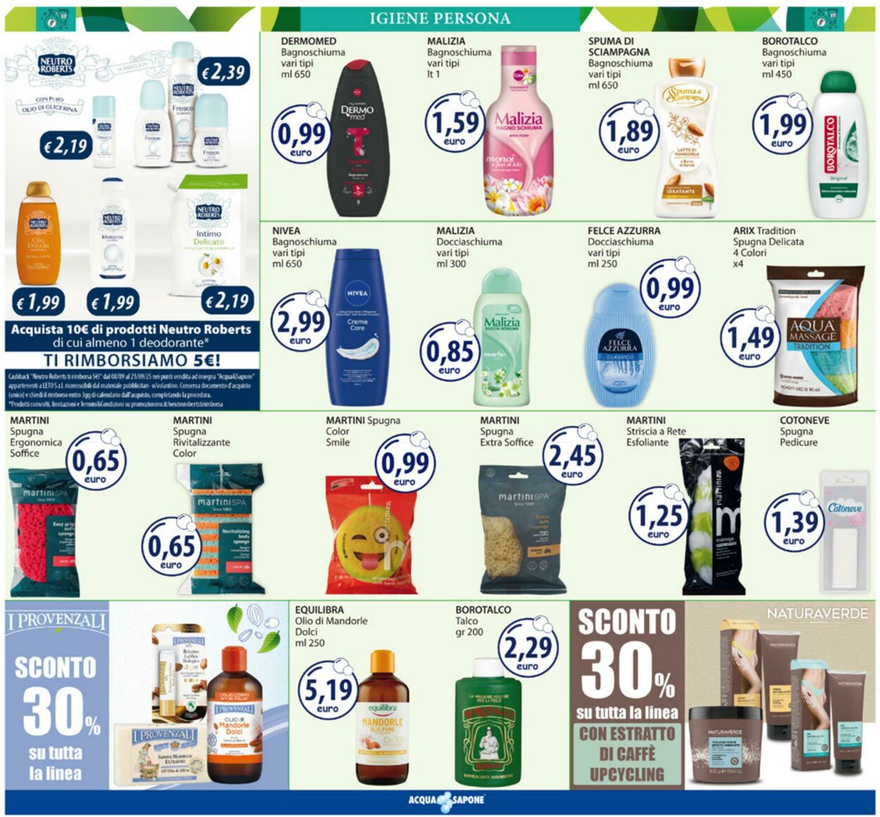 Volantino Acqua e sapone 08.09.2025 - 21.09.2025
