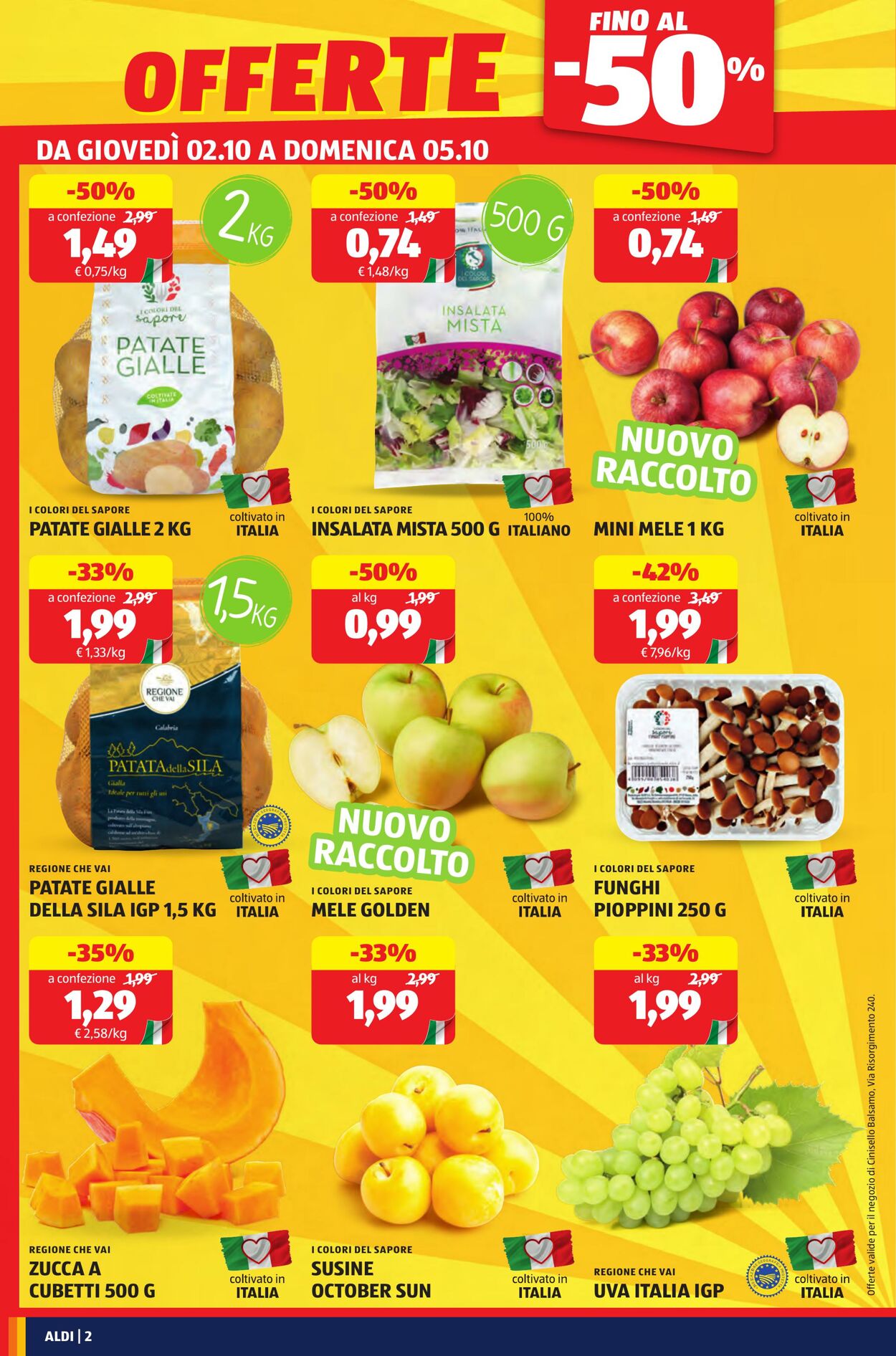 Volantino Aldi 02.10.2025 - 05.10.2025