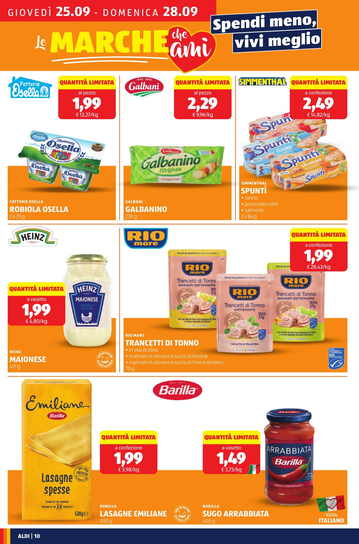 Volantino Aldi 25.09.2025 - 28.09.2025