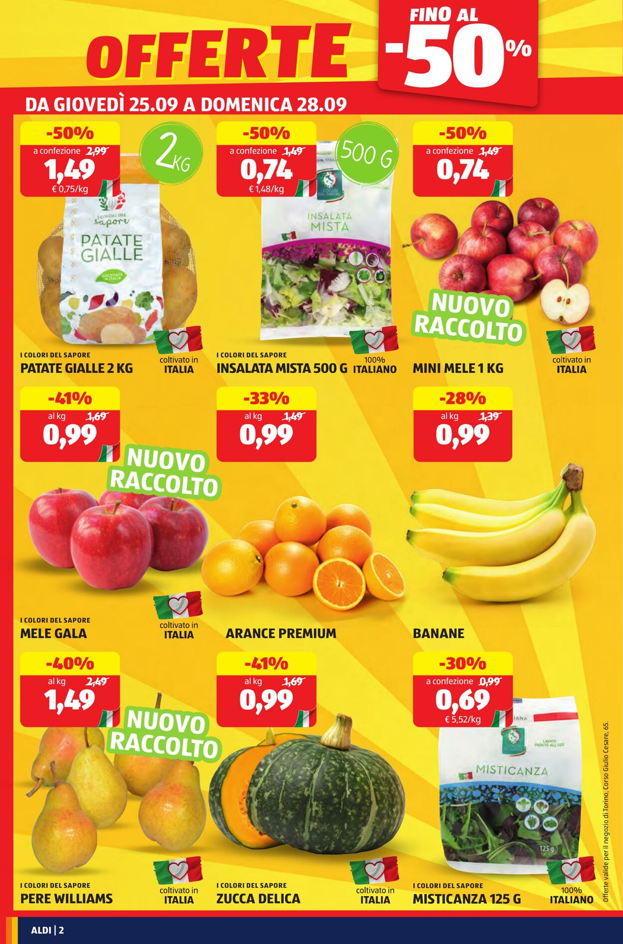 Volantino Aldi 25.09.2025 - 28.09.2025