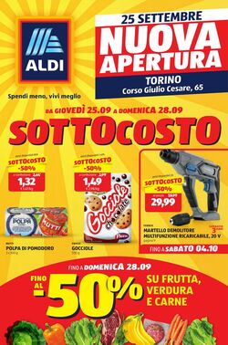 Volantino Aldi 25.09.2025 - 28.09.2025