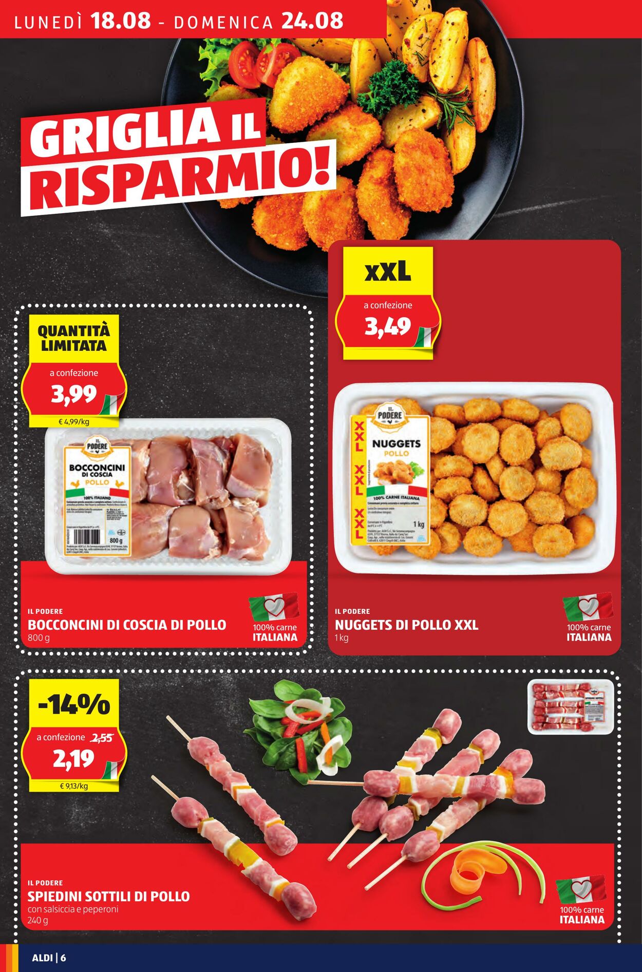 Volantino Aldi 18.08.2025 - 24.08.2025