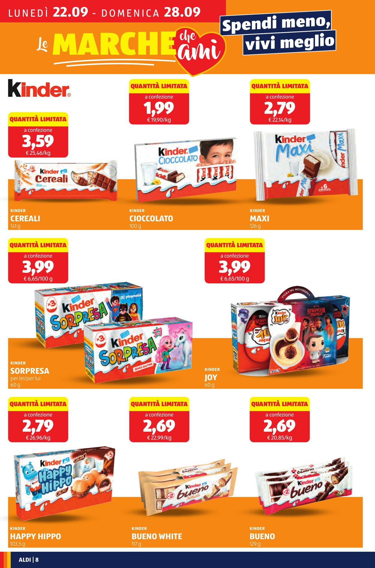 Volantino Aldi 22.09.2025 - 28.09.2025