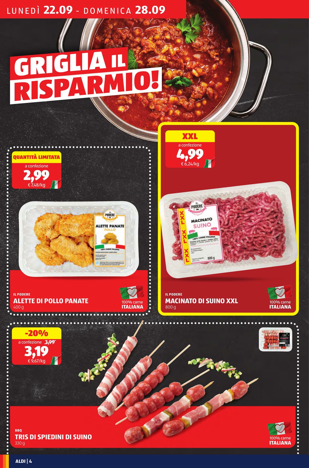 Volantino Aldi 22.09.2025 - 28.09.2025