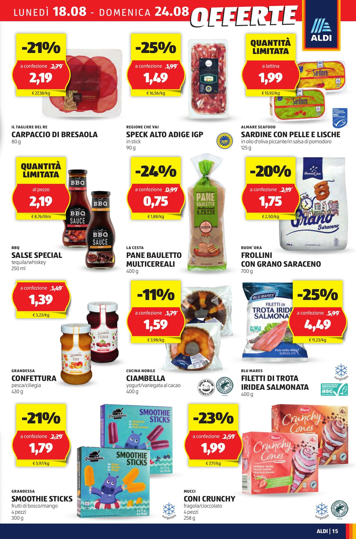 Volantino Aldi 18.08.2025 - 24.08.2025