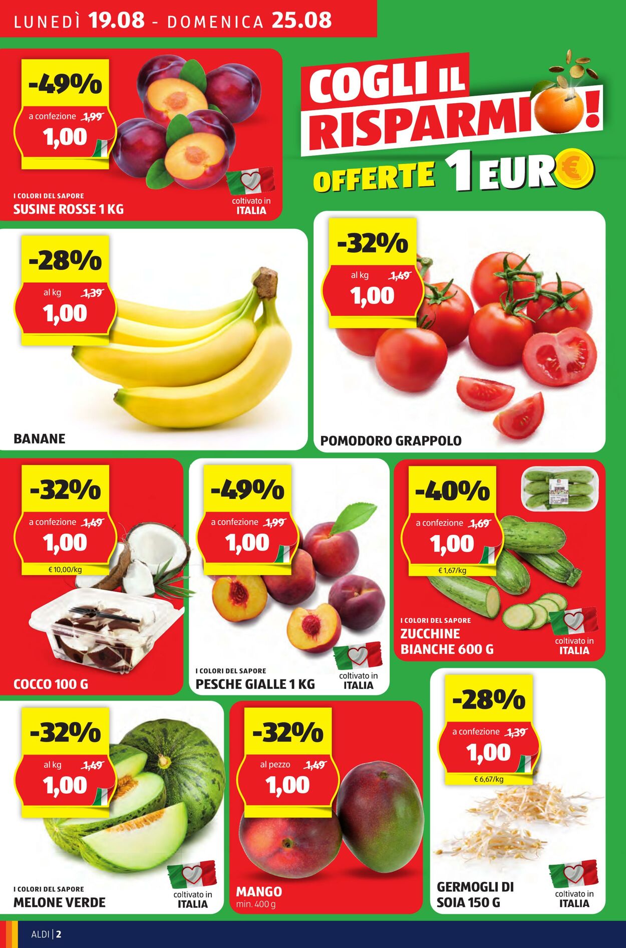 Volantino Aldi 19.08.2024 - 25.08.2024