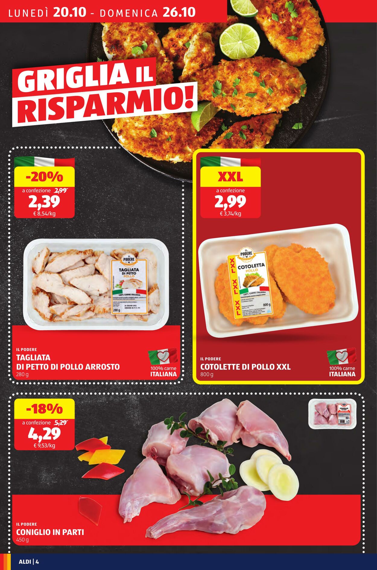 Volantino Aldi 20.10.2025 - 26.10.2025