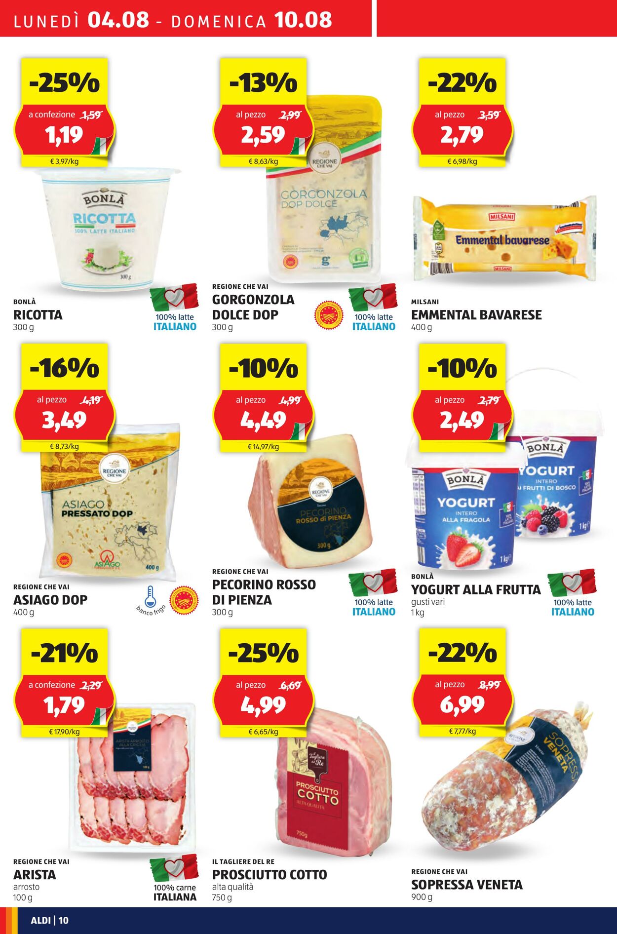 Volantino Aldi 04.08.2025 - 10.08.2025