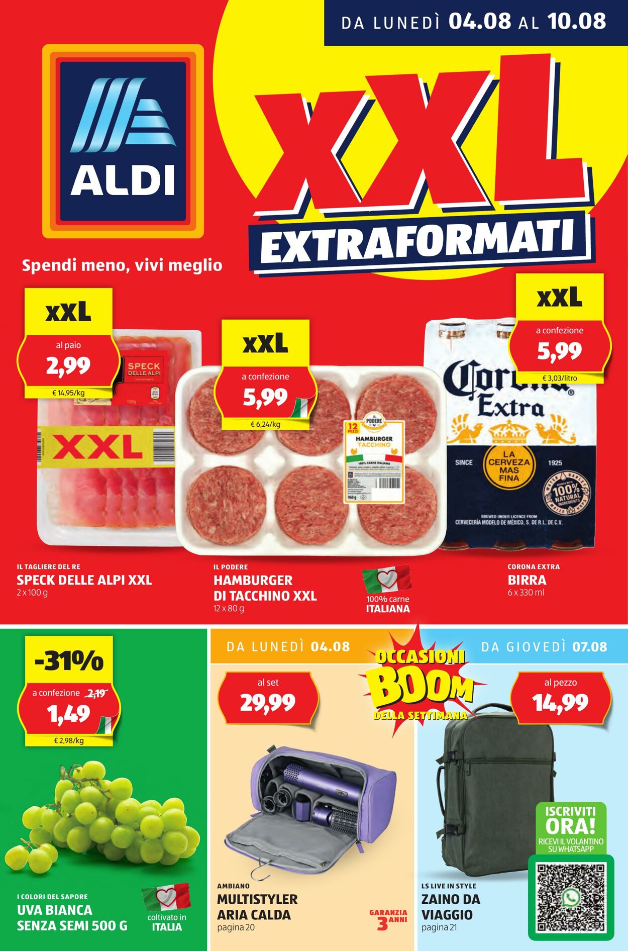 Volantino Aldi 04.08.2025 - 10.08.2025