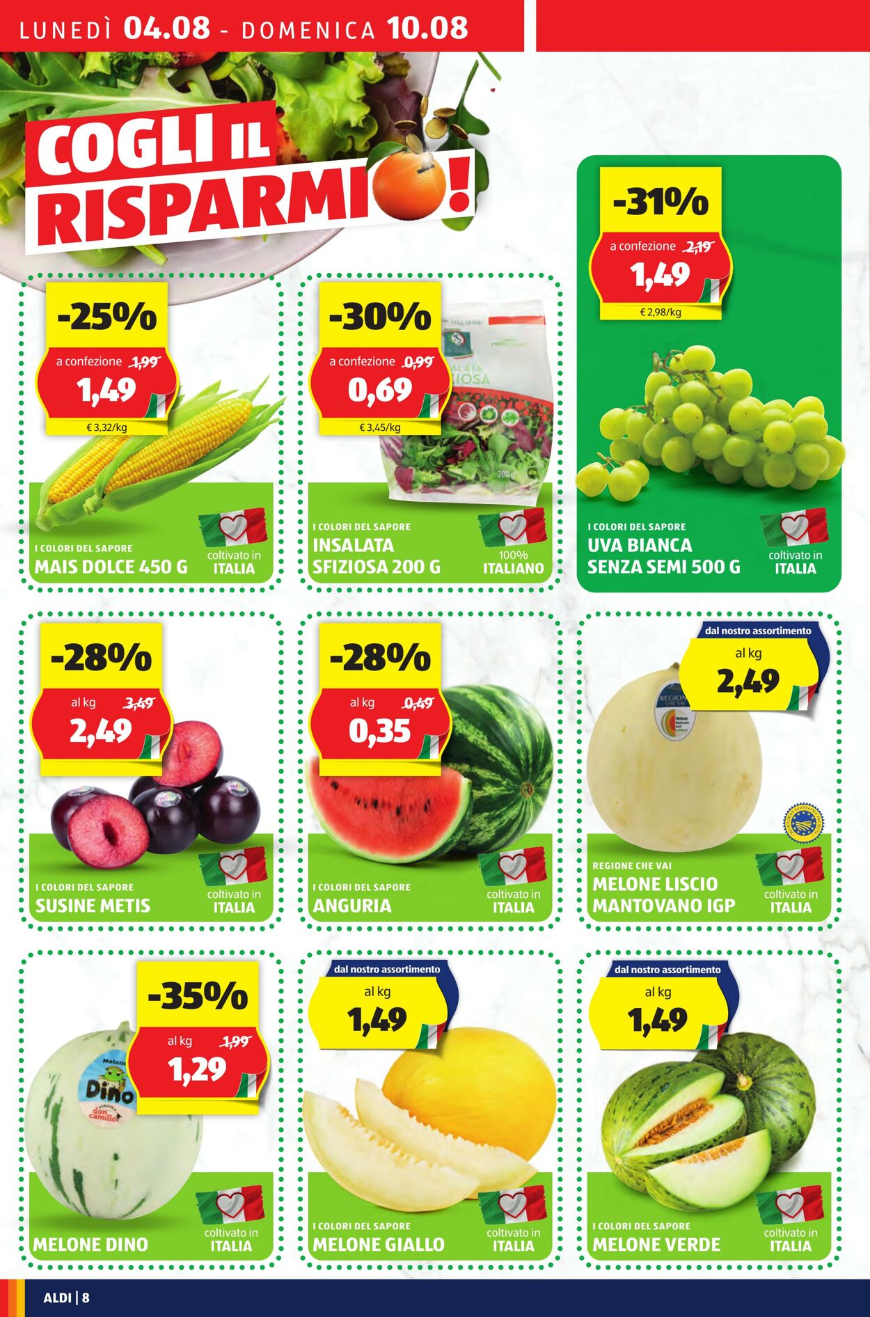 Volantino Aldi 04.08.2025 - 10.08.2025