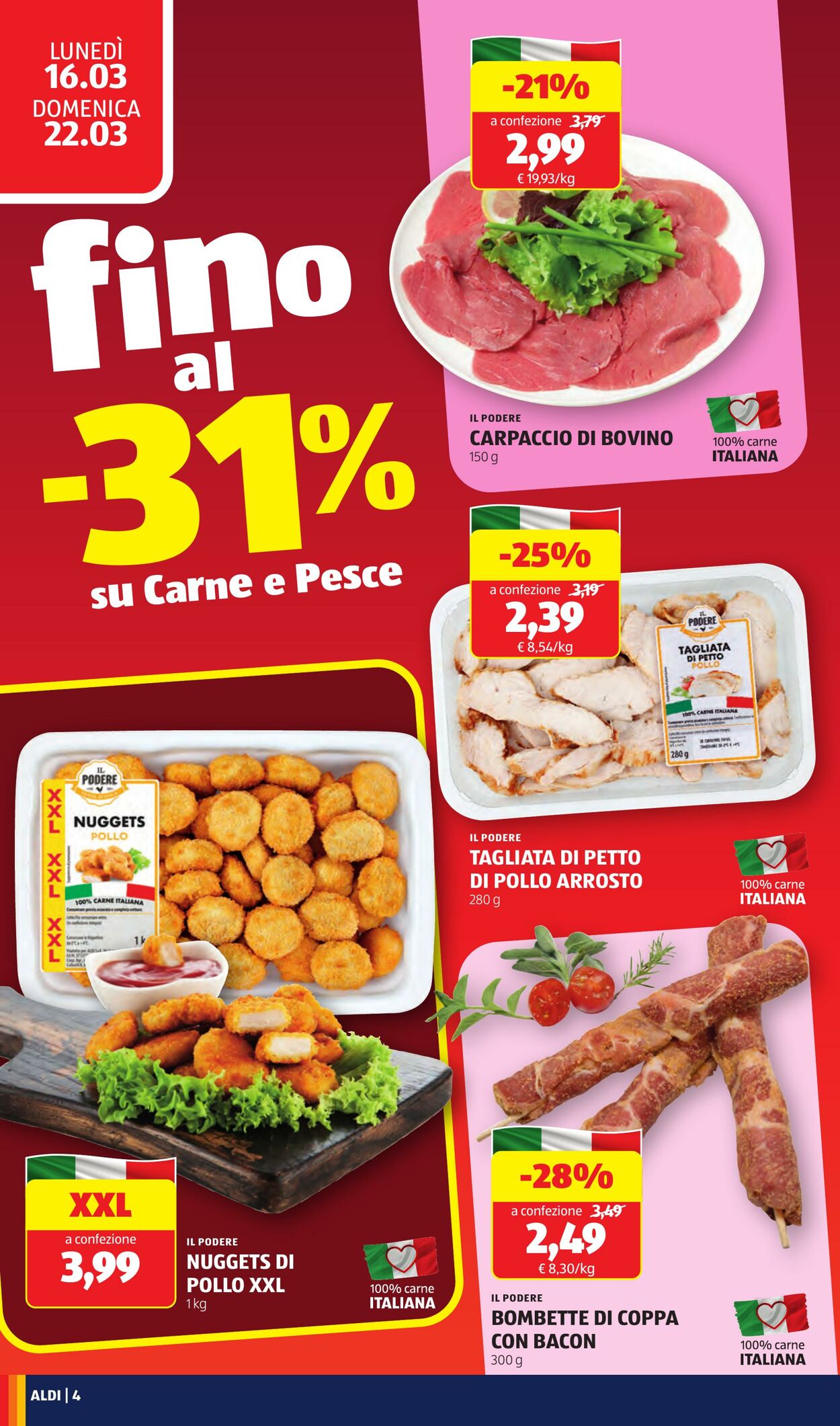 Volantino Aldi 16.03.2026 - 22.03.2026
