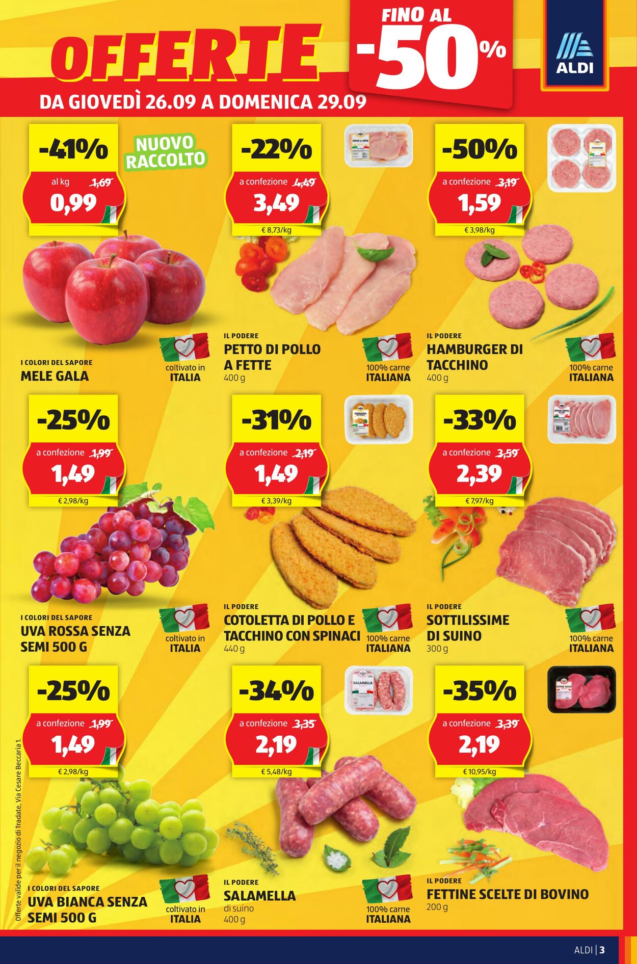 Volantino Aldi 26.09.2024 - 29.09.2024