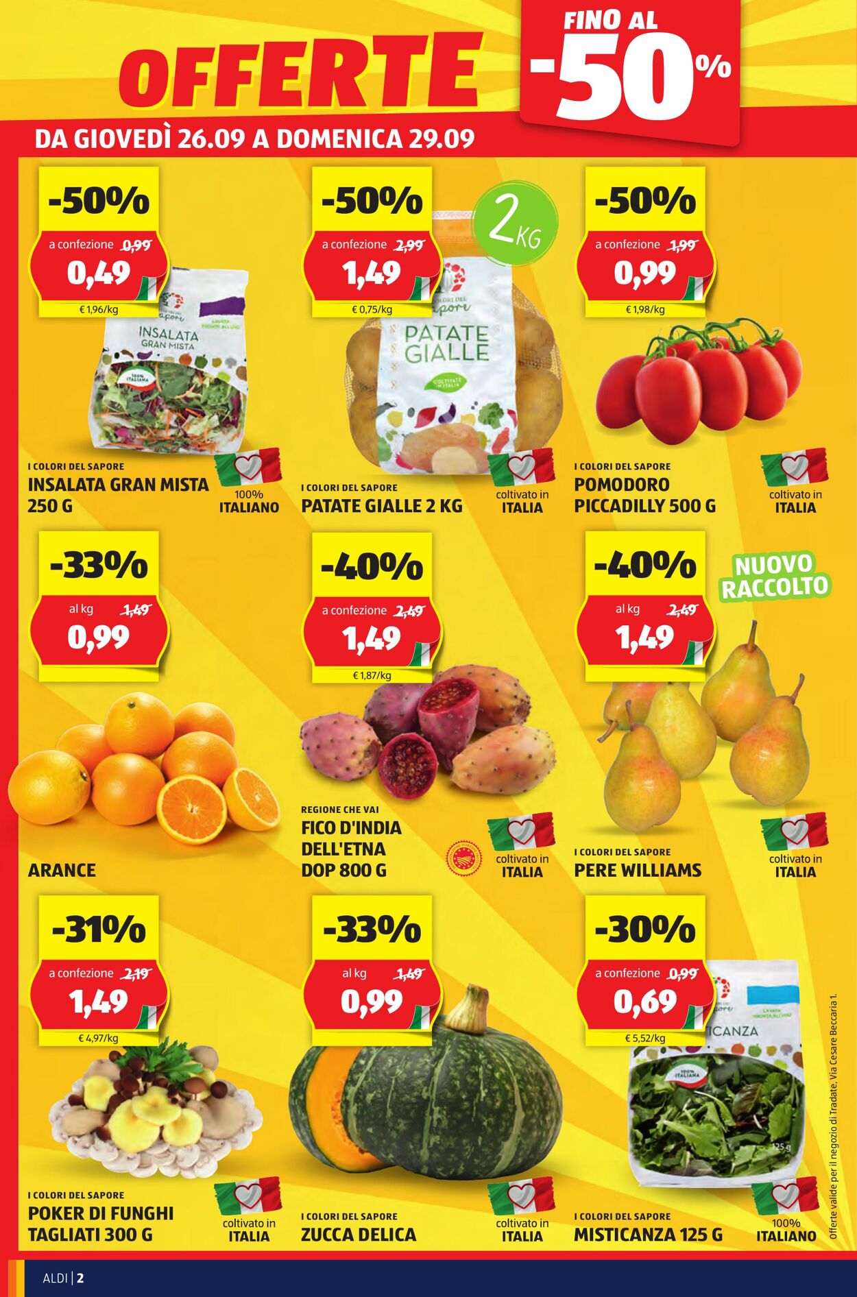 Volantino Aldi 26.09.2024 - 29.09.2024