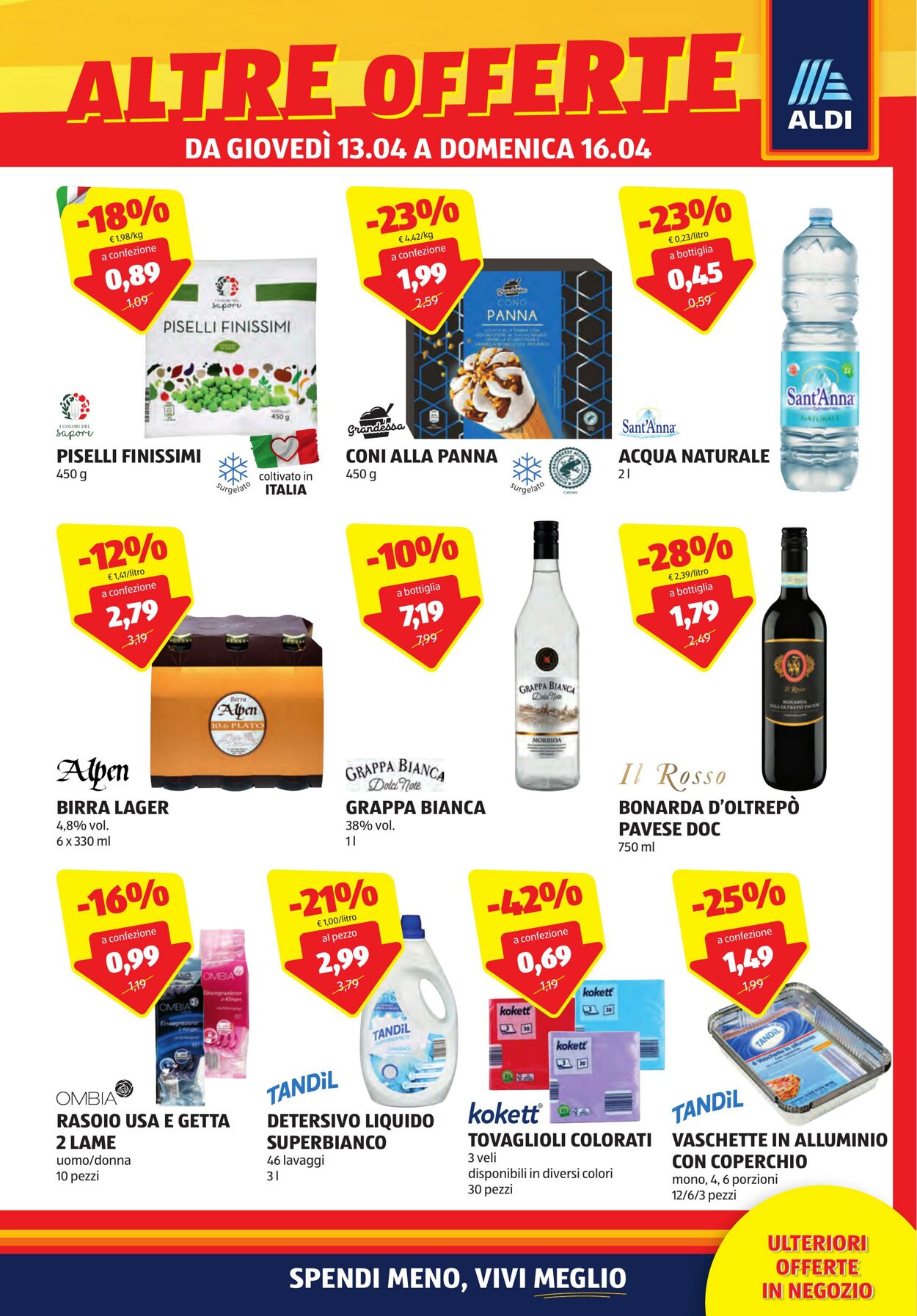 Volantino Aldi 13.04.2023 - 16.04.2023