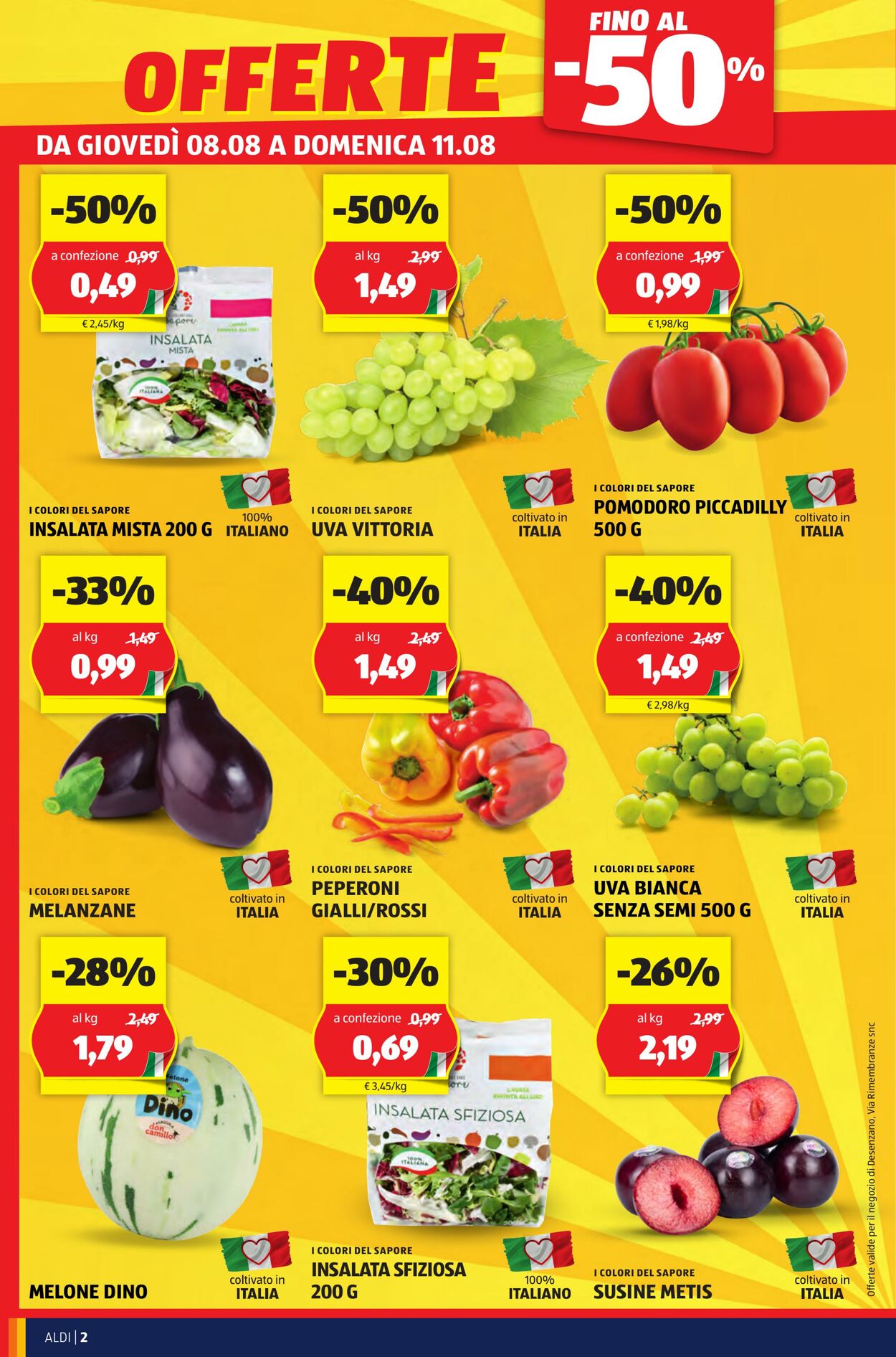 Volantino Aldi 08.08.2024 - 11.08.2024