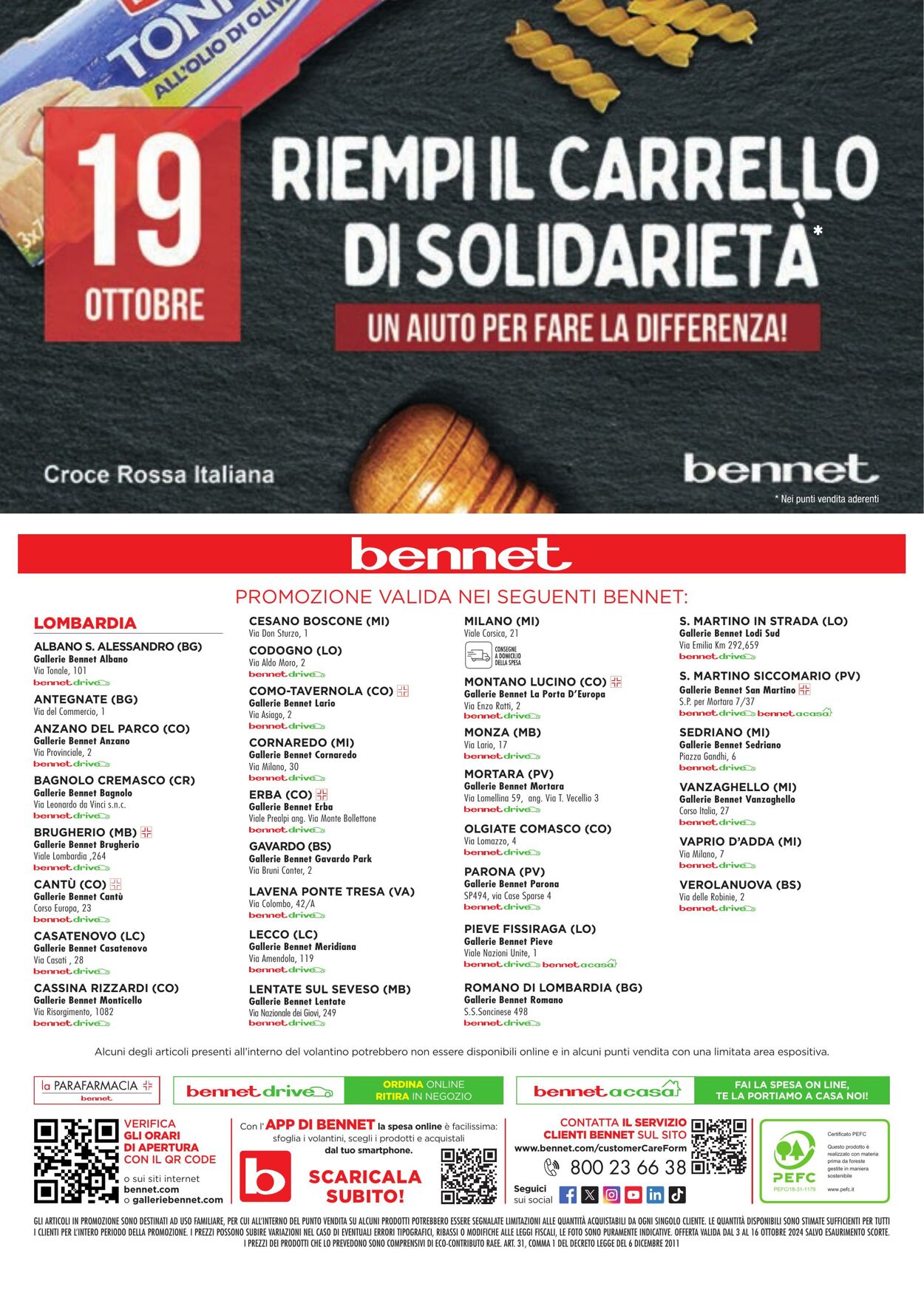 Volantino Bennet 03.10.2024 - 16.10.2024