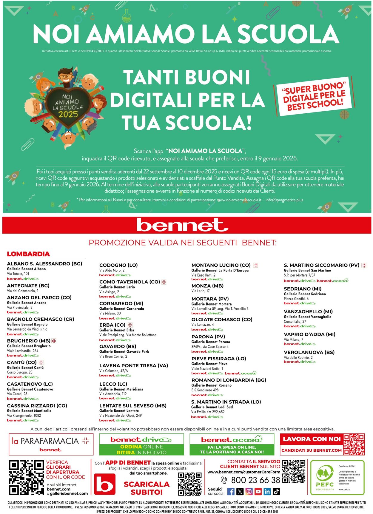 Volantino Bennet 09.10.2025 - 18.10.2025