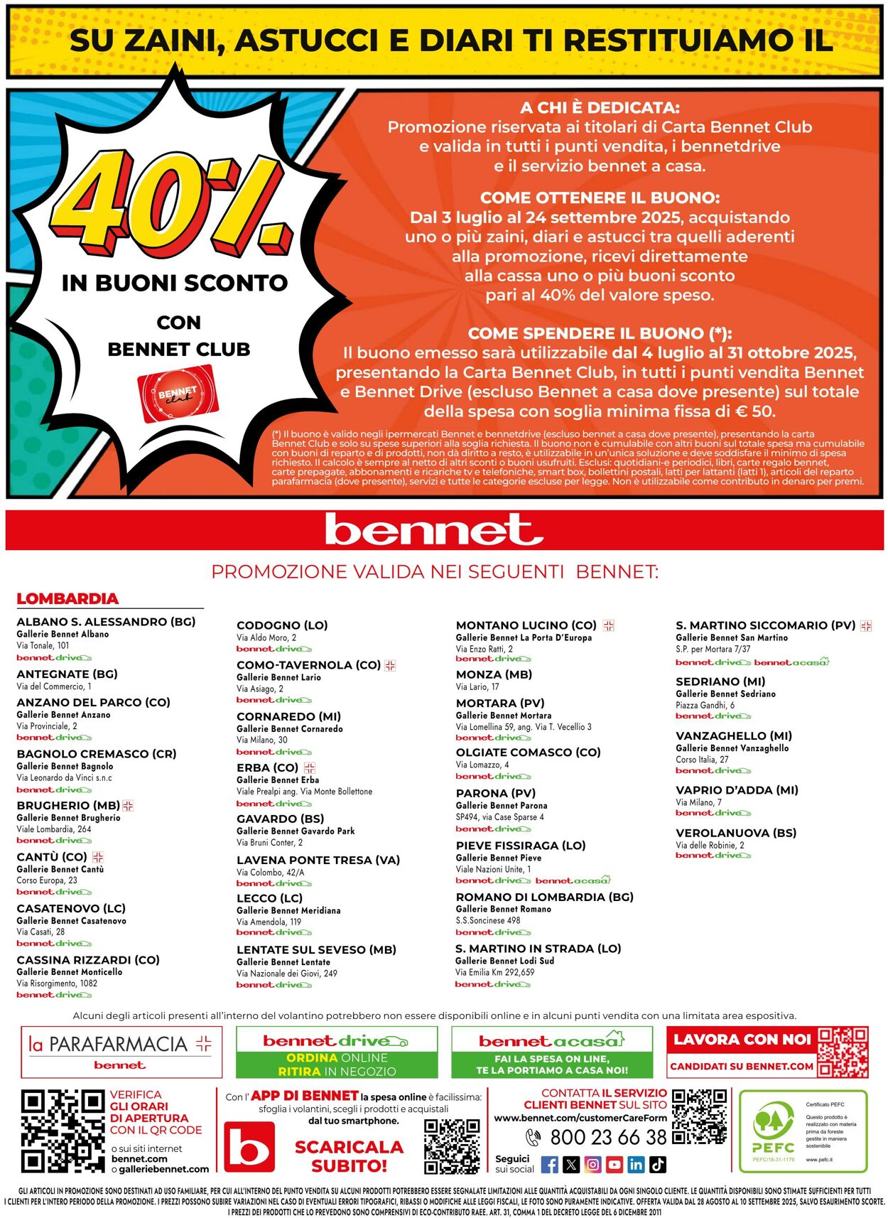 Volantino Bennet 28.08.2025 - 10.09.2025