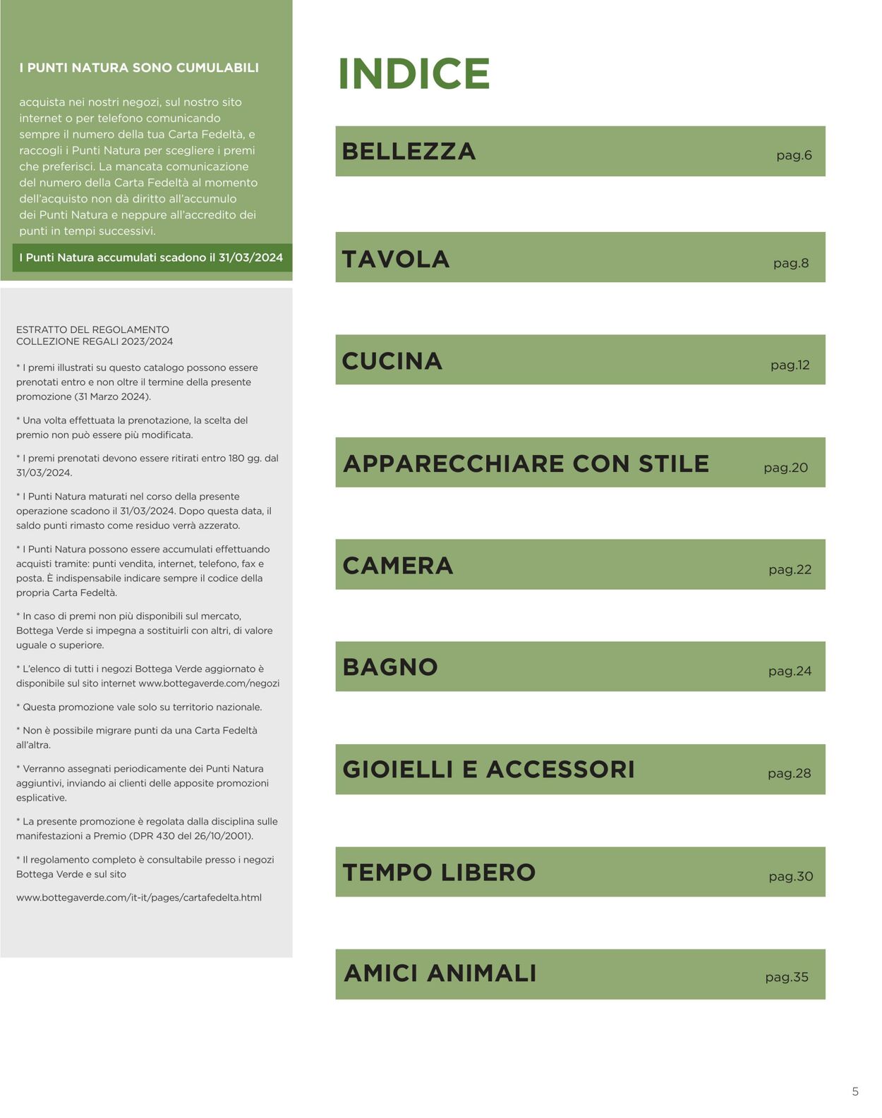 Volantino Bottega Verde 01.04.2023 - 01.04.2024
