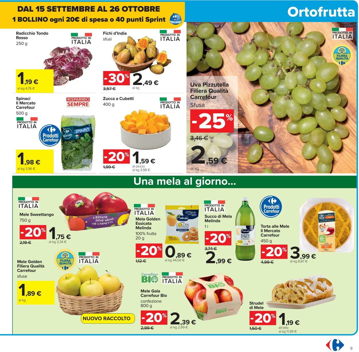 Volantino Carrefour 26.09.2025 - 09.10.2025