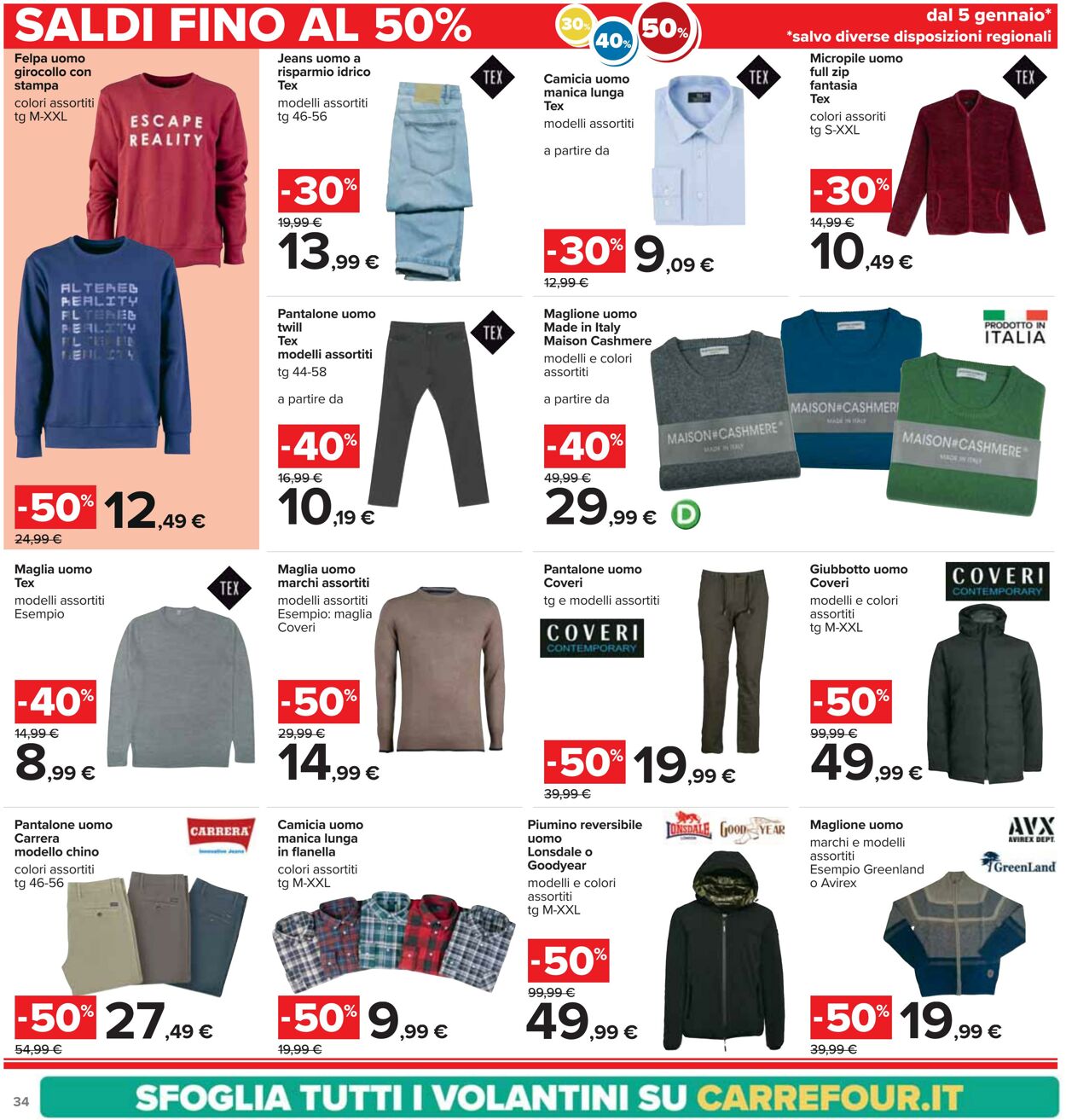 Volantino Carrefour 05.01.2024 - 17.01.2024