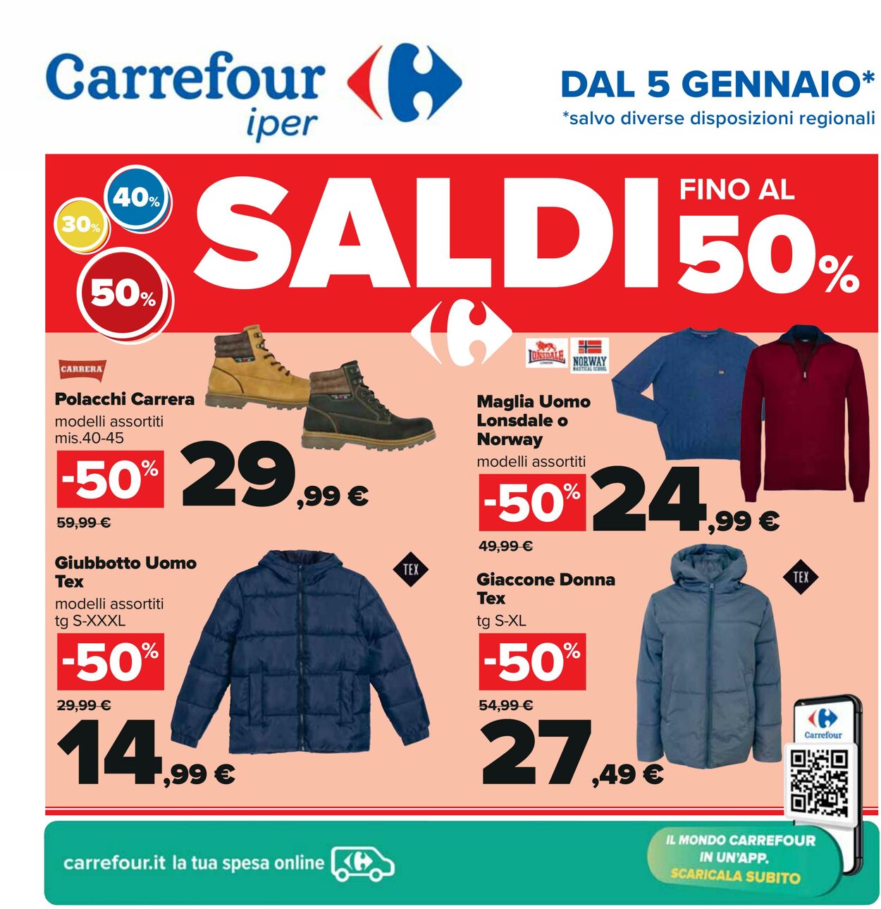 Volantino Carrefour 05.01.2024 - 17.01.2024