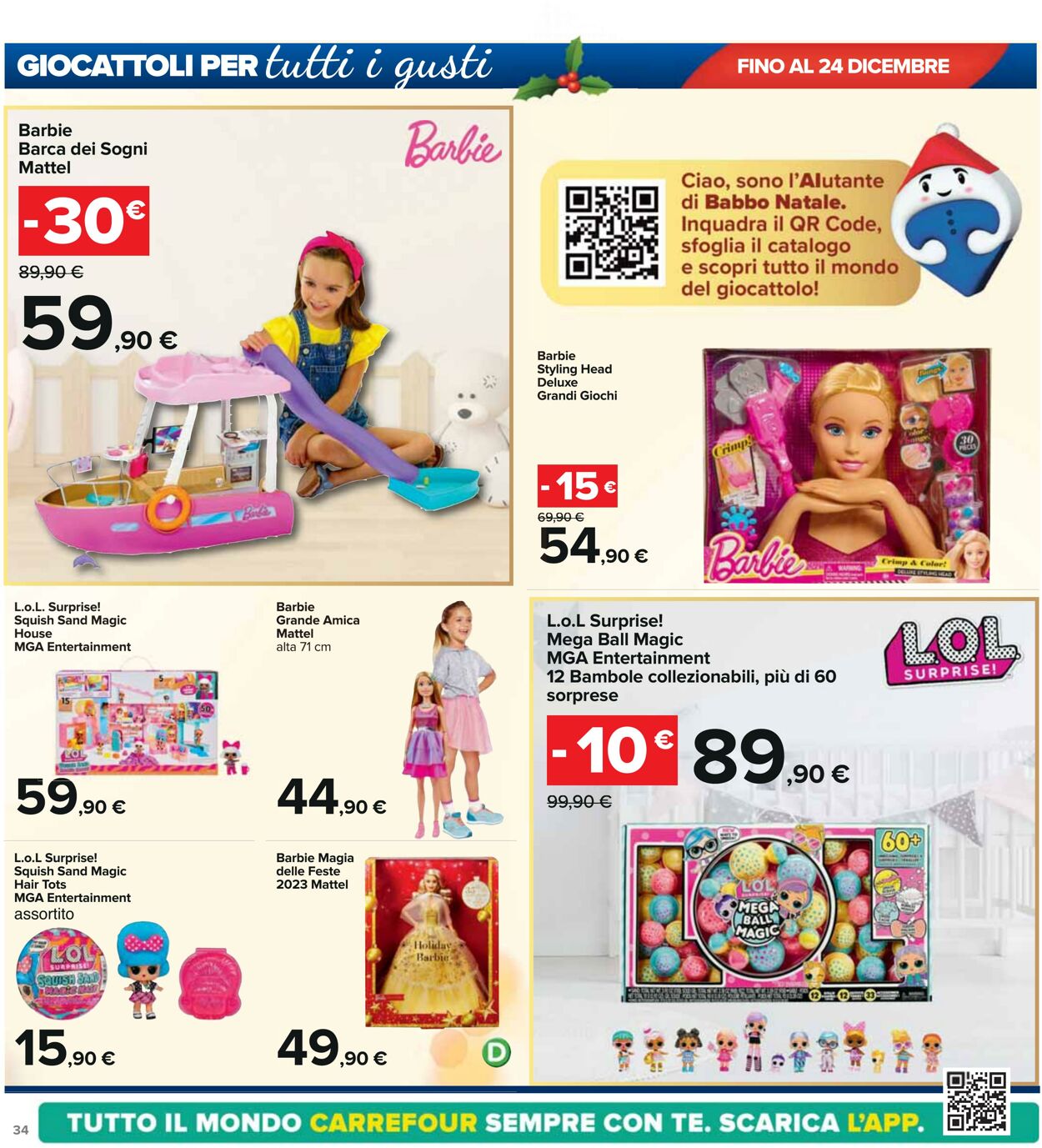 Barbie magia delle feste 2023 mattel offerta di Spazio Conad